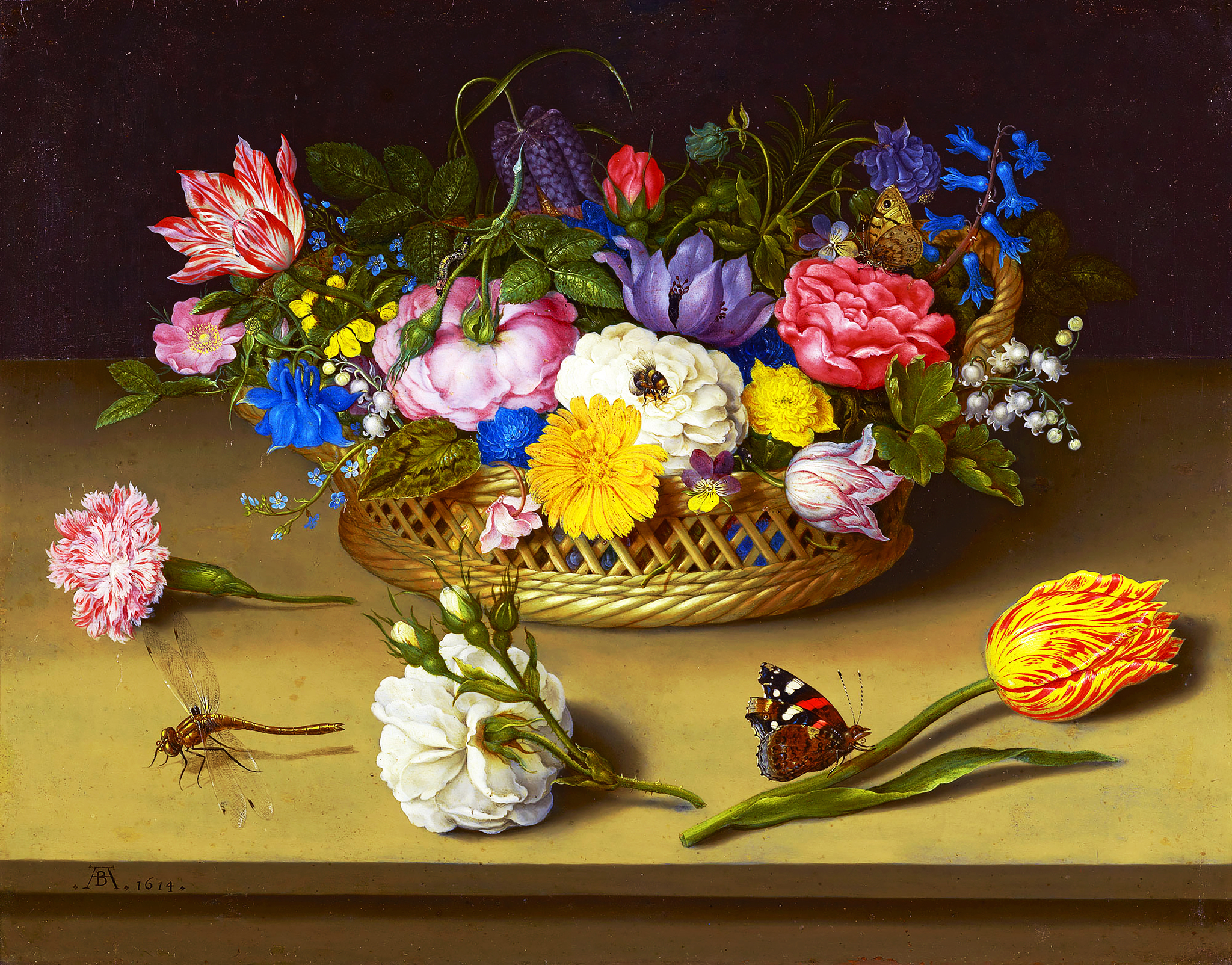 Flowers - Art, Still life, Netherlands (Holland), Painting, Flowers, Allegory, Longpost