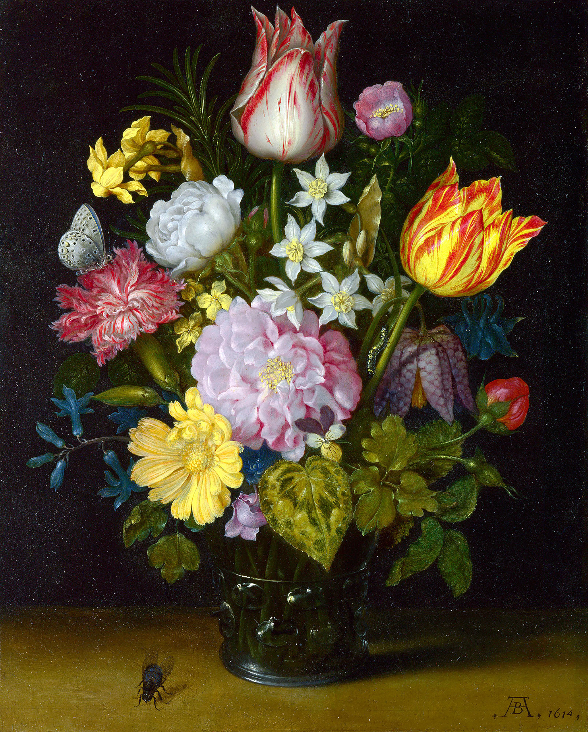 Flowers - Art, Still life, Netherlands (Holland), Painting, Flowers, Allegory, Longpost