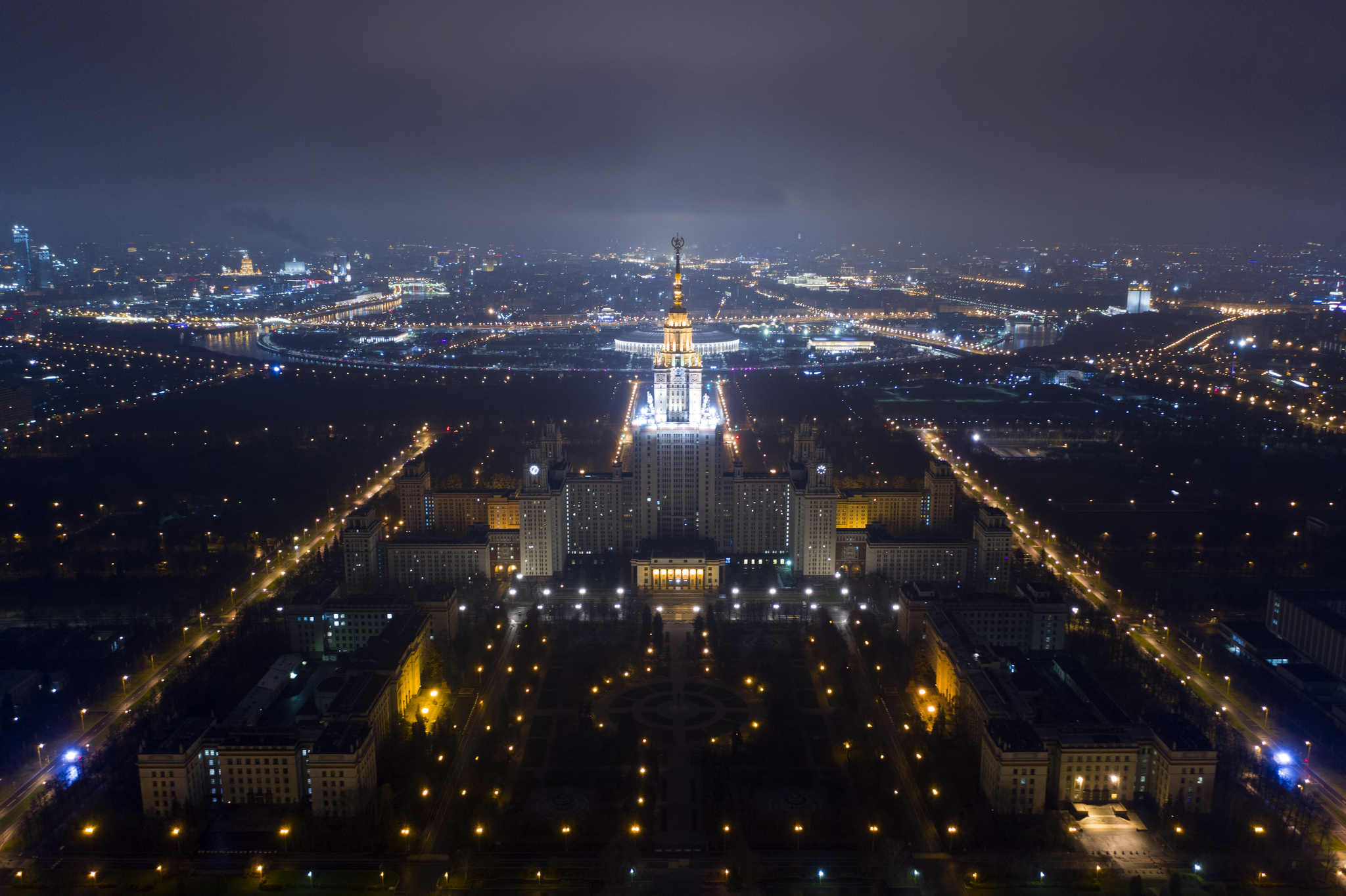 МГУ с высоты | Пикабу