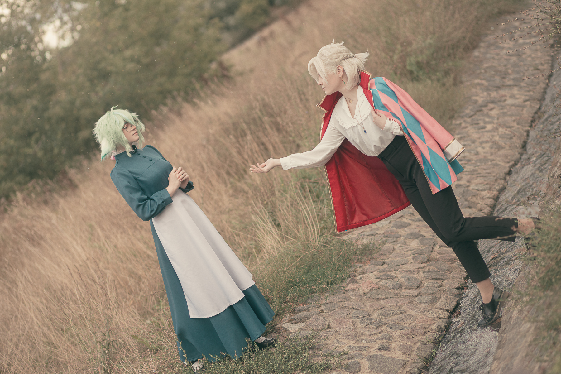 Albedo/Sucrose/Cosplay/Howl's Moving Castle AU - My, Cosplay, Genshin impact, Albedo, Sucrose, Howl, Sophie, Anime, Longpost