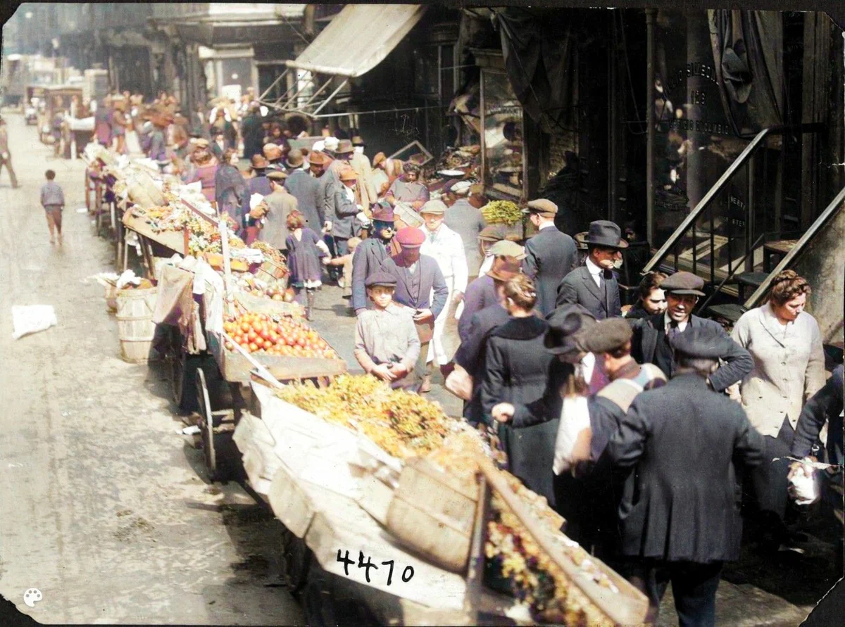 New York at the beginning of the 20th century. The life of ordinary people - My, Old photo, The photo, Colorization, Story, USA, The americans, Longpost