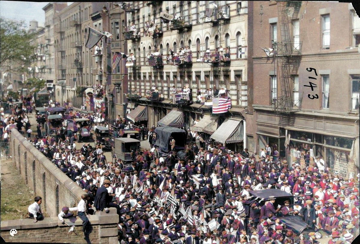 New York at the beginning of the 20th century. The life of ordinary people - My, Old photo, The photo, Colorization, Story, USA, The americans, Longpost