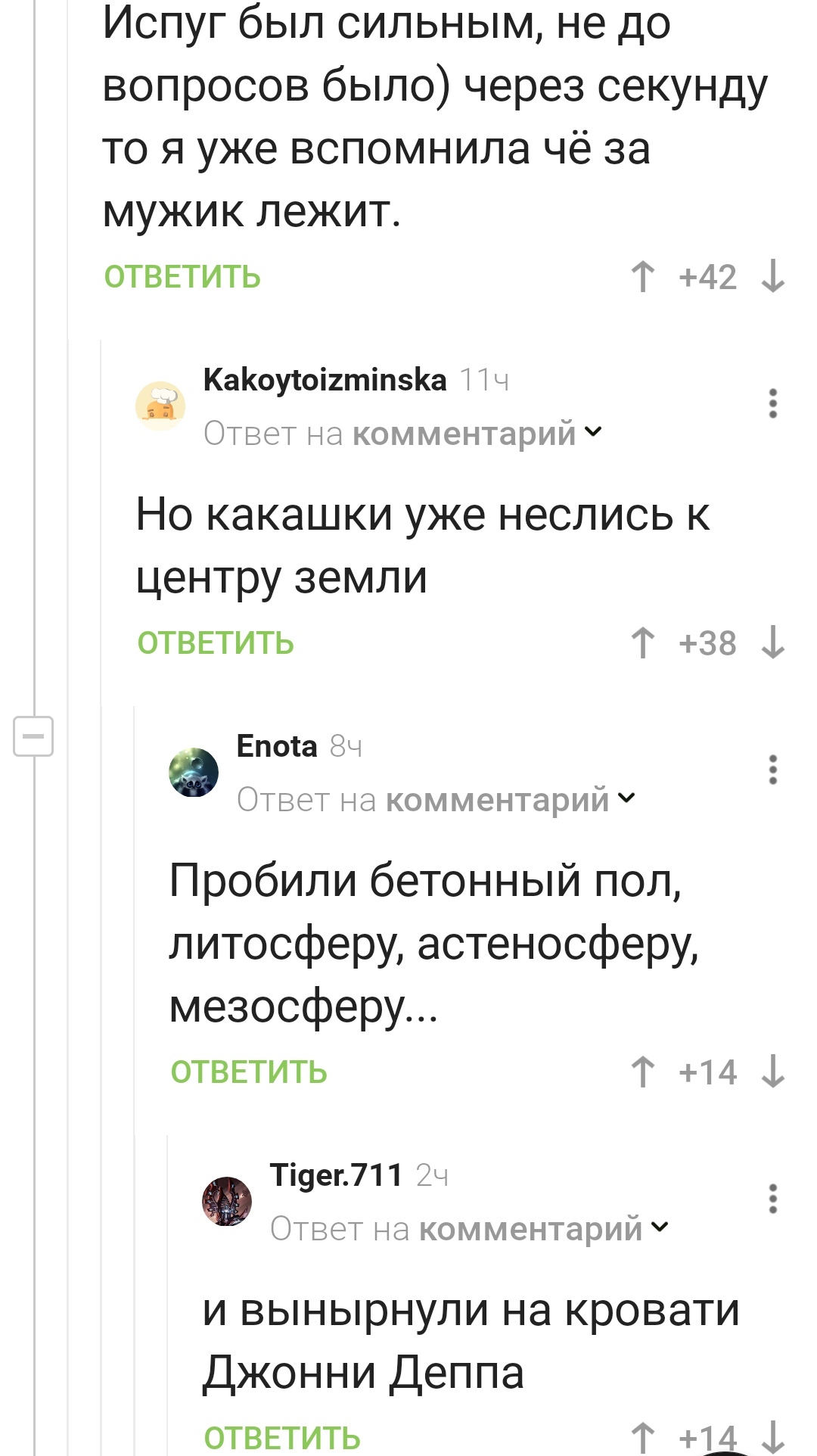 Когда испугался до усрачки... - Знакомства, Комментарии на Пикабу, Длиннопост, Скриншот