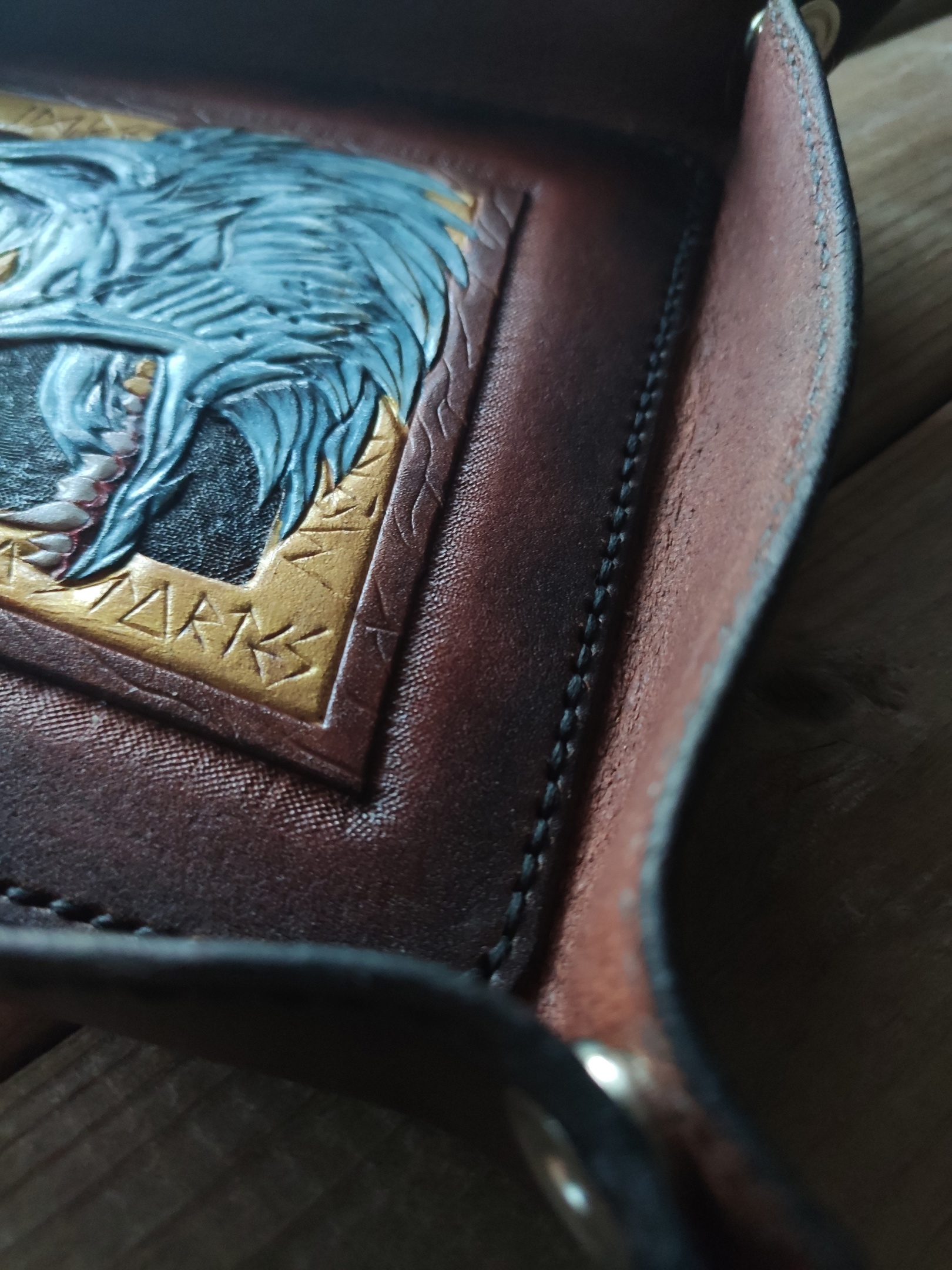 plate - My, Leather products, Handmade, Natural leather, Warhammer, Embossing on leather, Mat, Longpost, Needlework without process