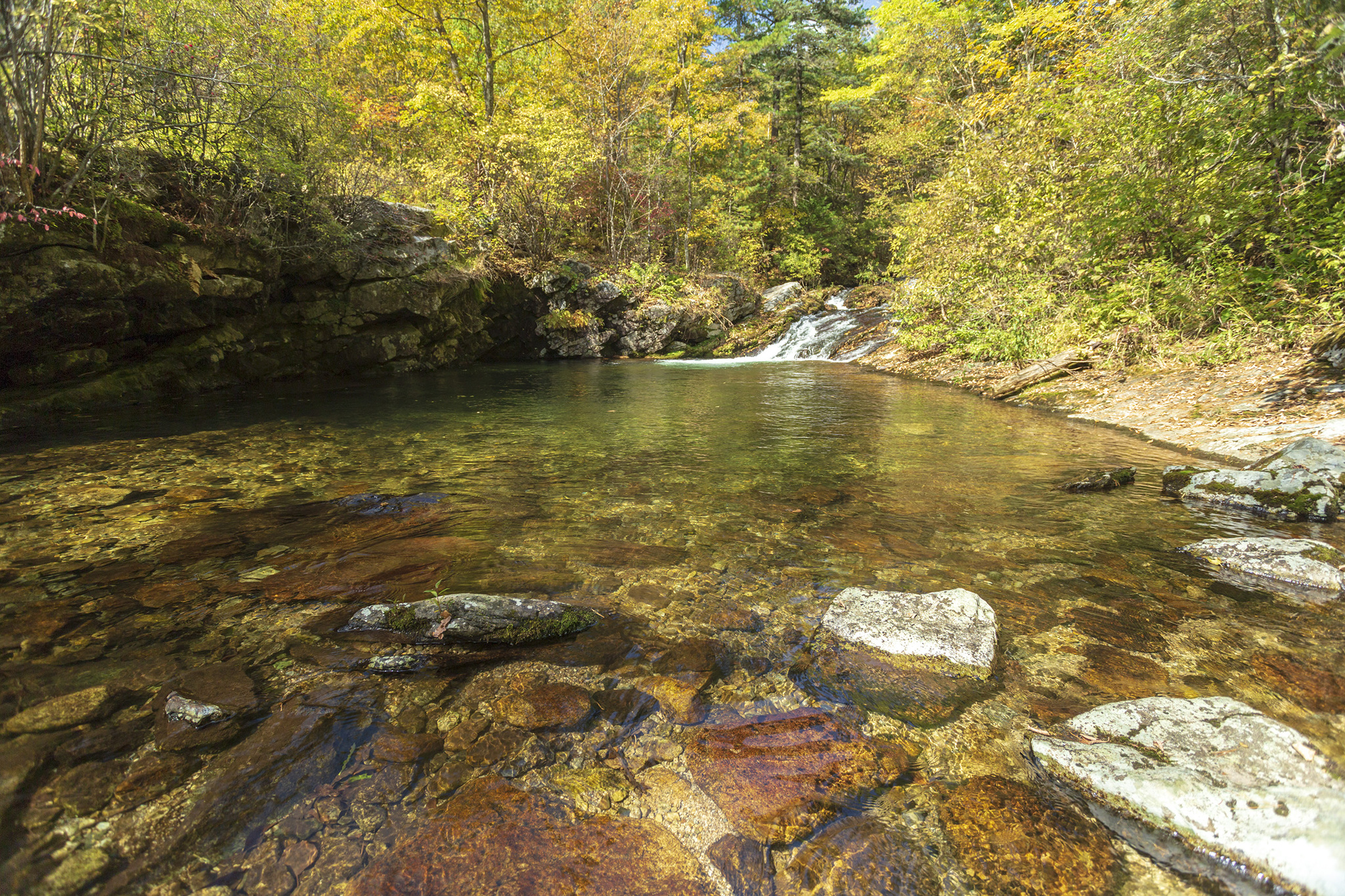 Voroshilov waterfalls. - My, Primorsky Krai, Дальний Восток, The photo, River, Waterfall, Autumn, Longpost