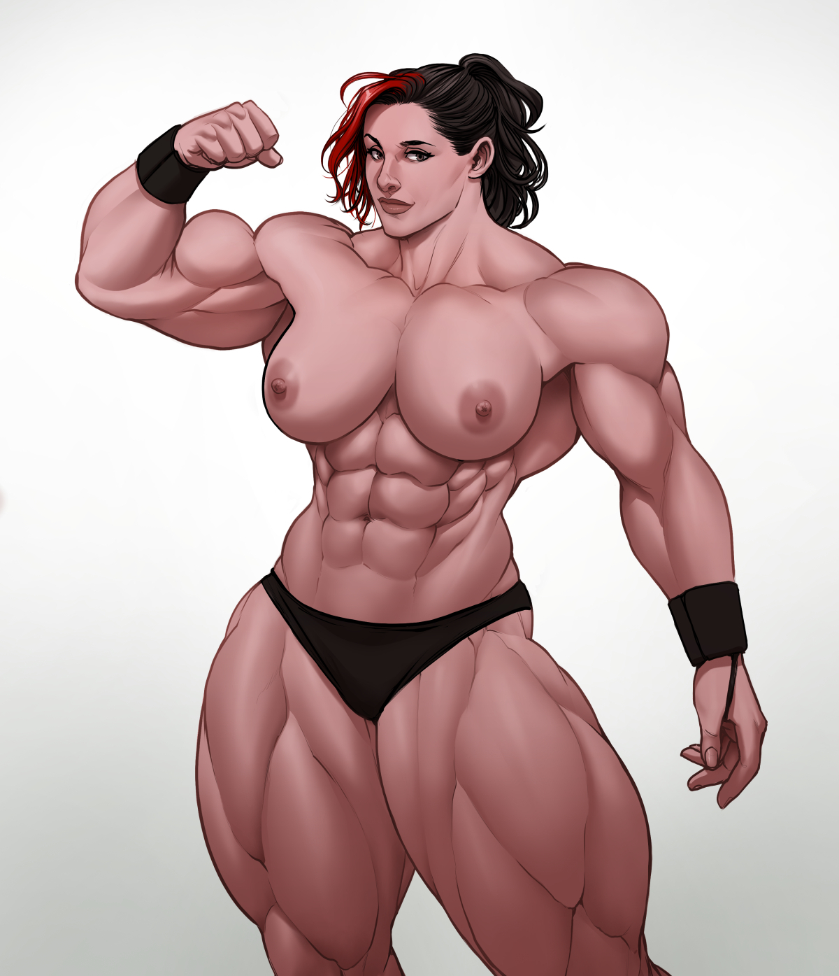 Flex - NSFW, R2roh, Muscleart, Strong girl, Sleep-Sleep, Boobs, Hand-drawn erotica, Sports girls, Body-building, Bodybuilders, Art