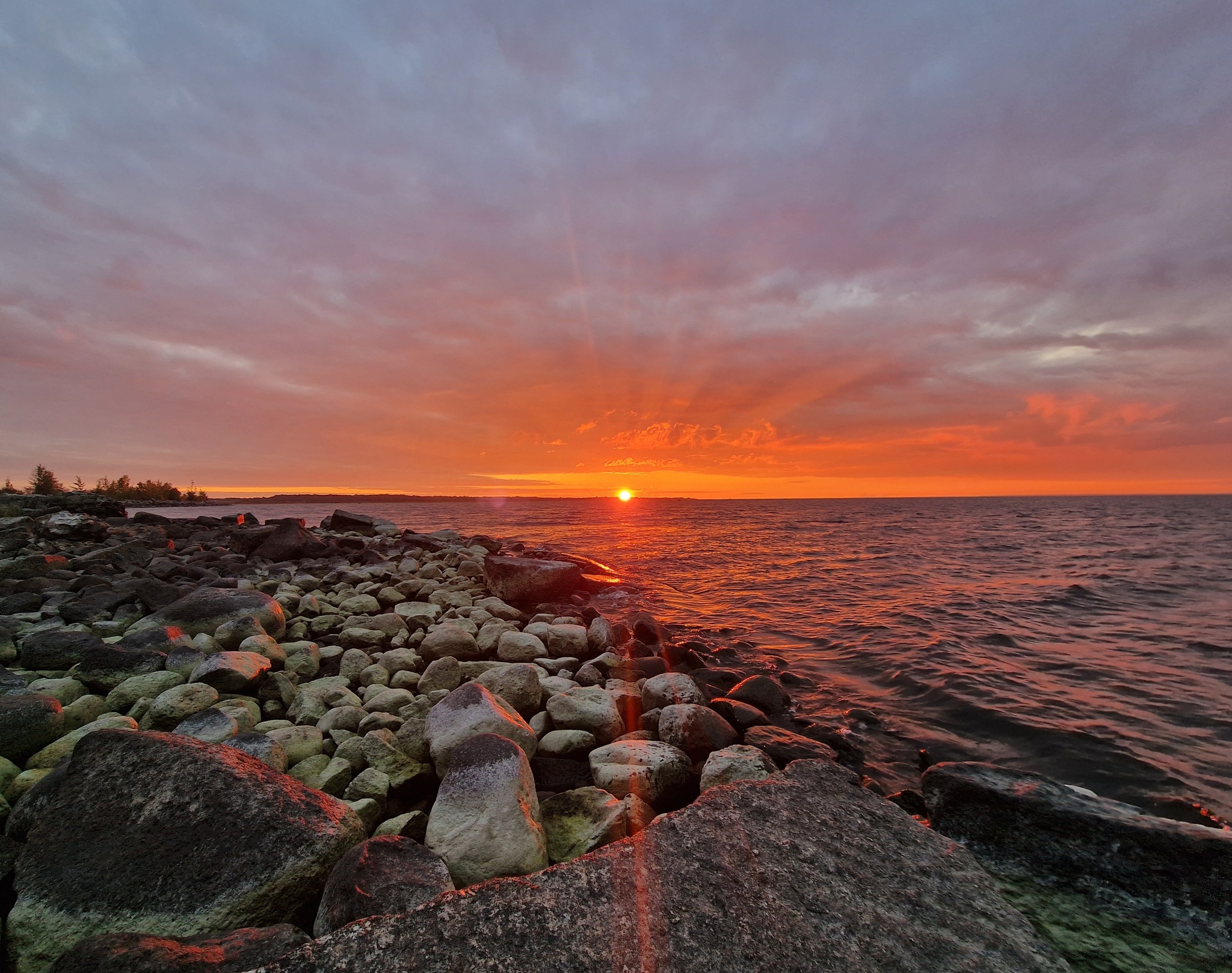 Another sea sunset - My, Mobile photography, Saint Petersburg, Sunset, Sea, Photo on sneaker, Longpost