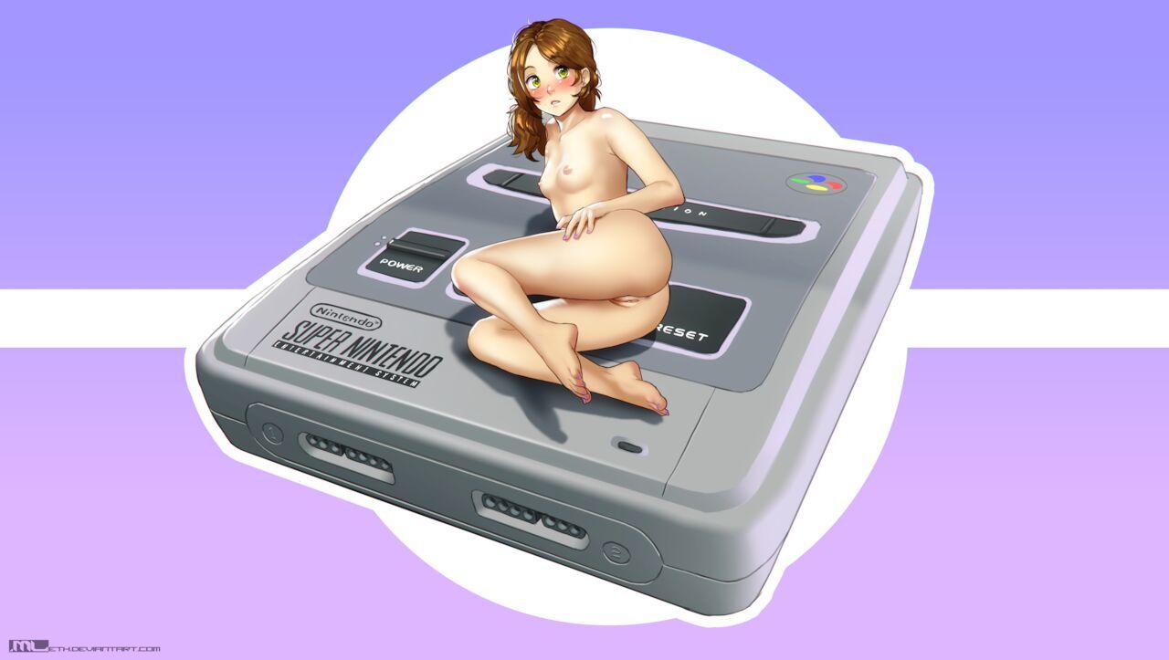 Game Girl (continued) - NSFW, Art, Drawing, Original character, Girls, Erotic, Stockings, Boobs, Nudity, Booty, Anus, Pubis, Pubes, Labia, Crotch, Back view, Game console, Portable Consoles, Mleth, Longpost