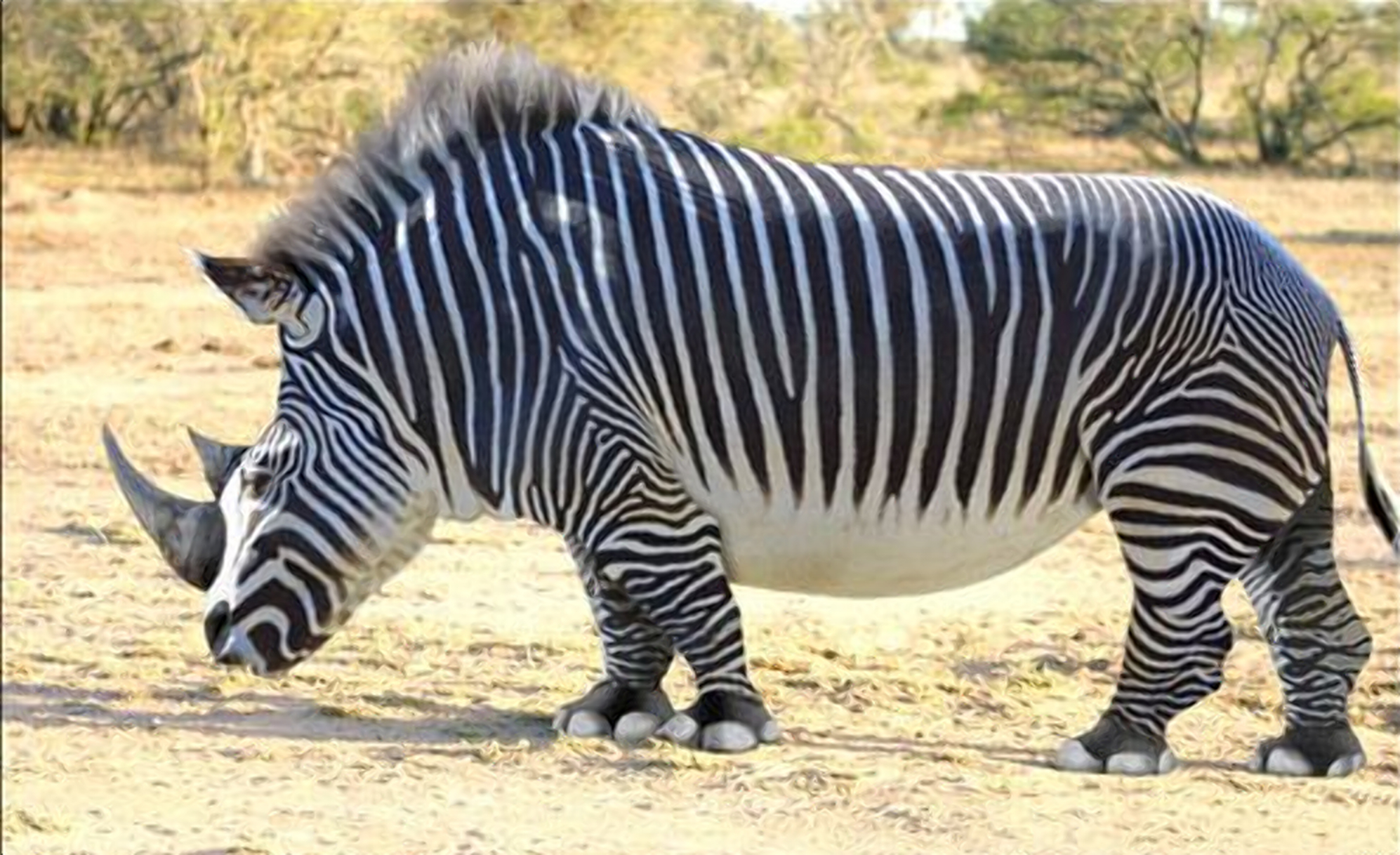 Zebra rhinoceros - Humor, Photoshop, Images