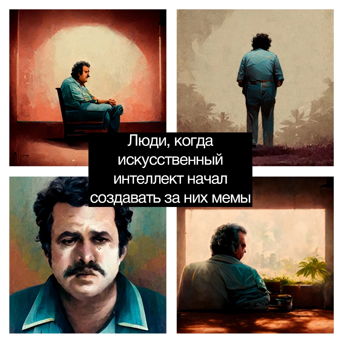 Sadness - Humor, Sad humor, Picture with text, Memes, Нейронные сети, Narcos