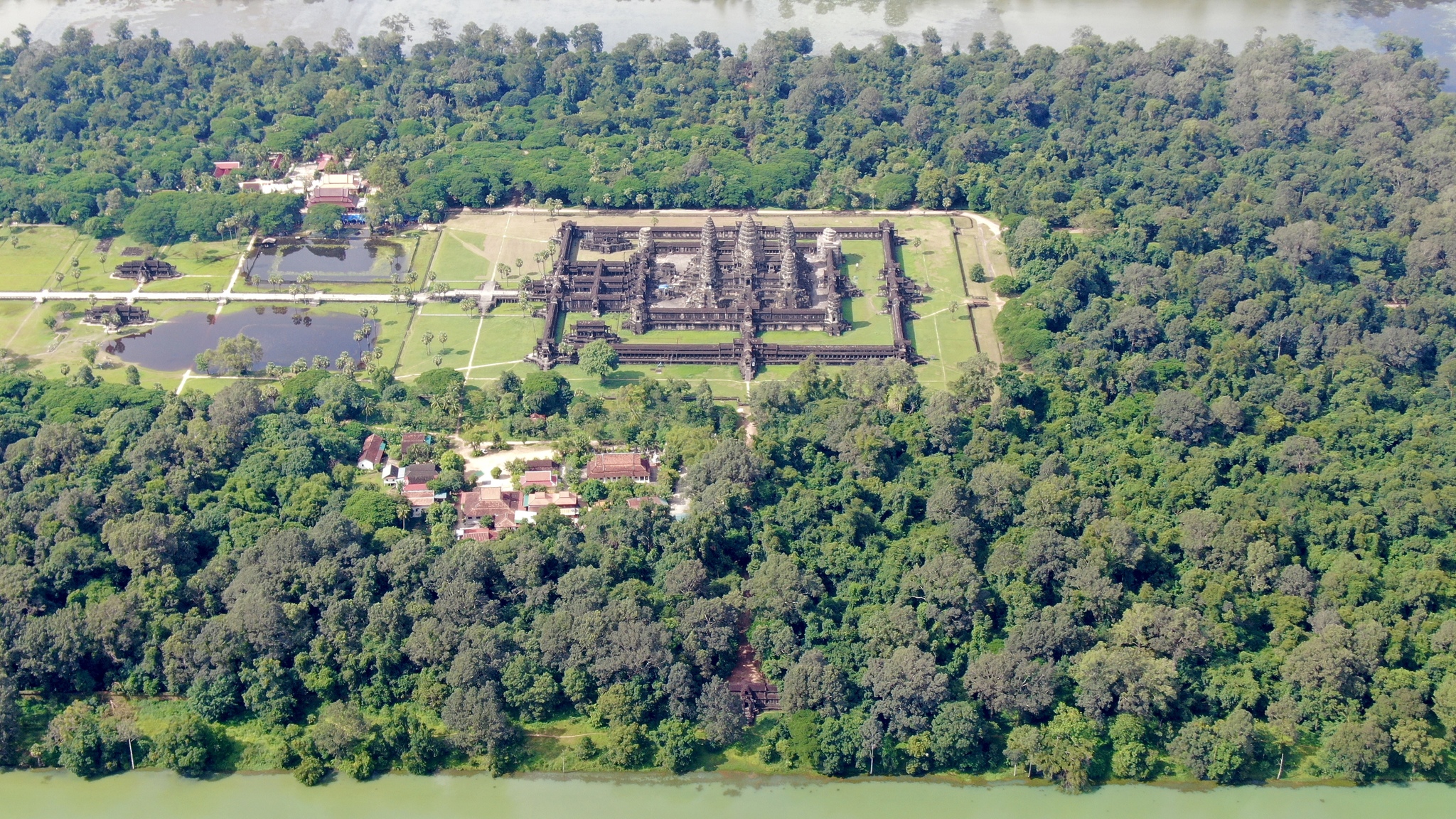 Angkor Wat, Cambodia (aerial view) - My, Drone, Drone, Angkor Wat, Cambodia