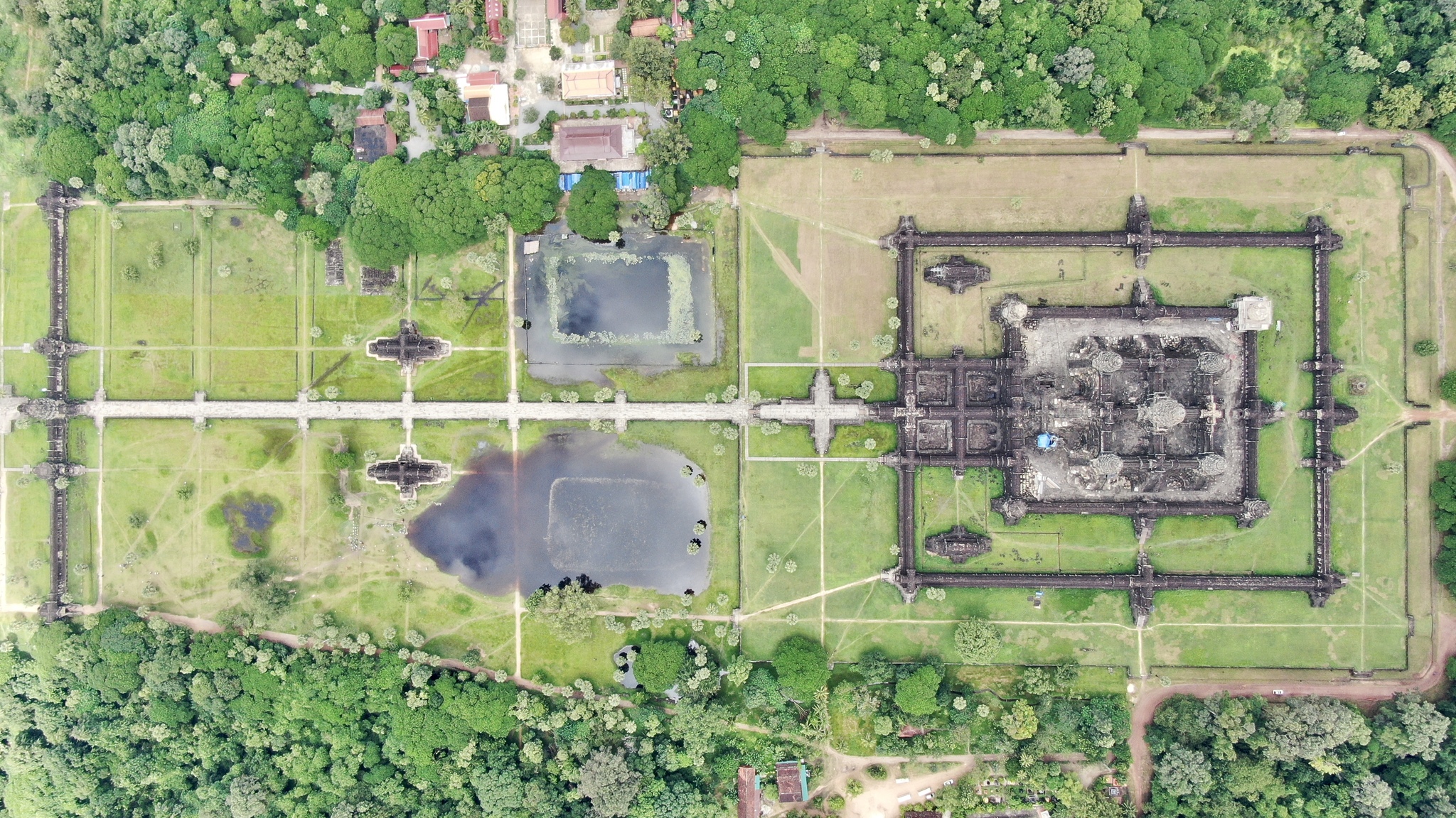 Angkor Wat, Cambodia (aerial view) - My, Drone, Drone, Angkor Wat, Cambodia