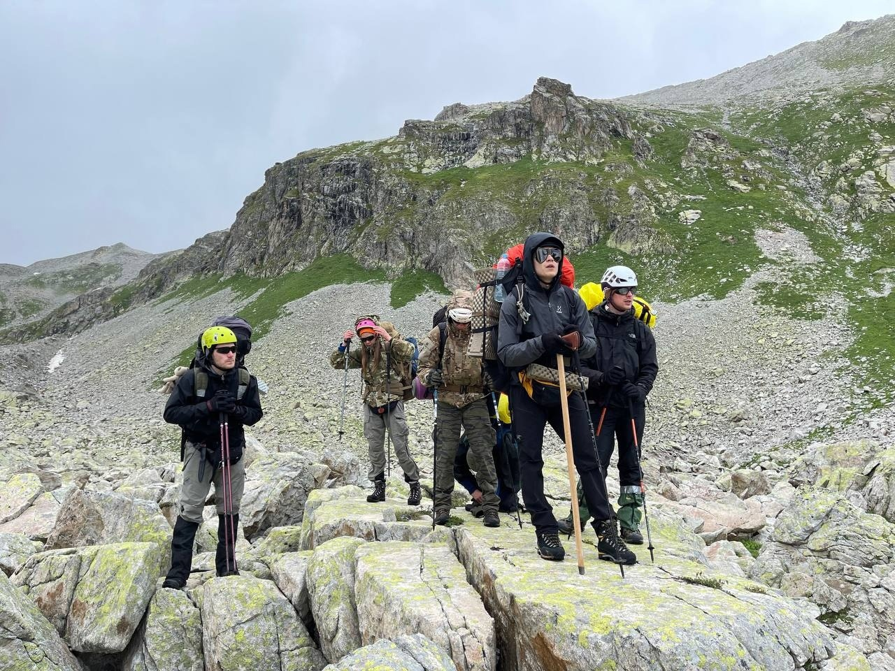 With a roll in the Caucasus. Bears, mountains and a hidden ax - My, Caucasus, Mountain tourism, Tourism, Dombay, Hike, The mountains, Video VK, Longpost, Camping, Туристы