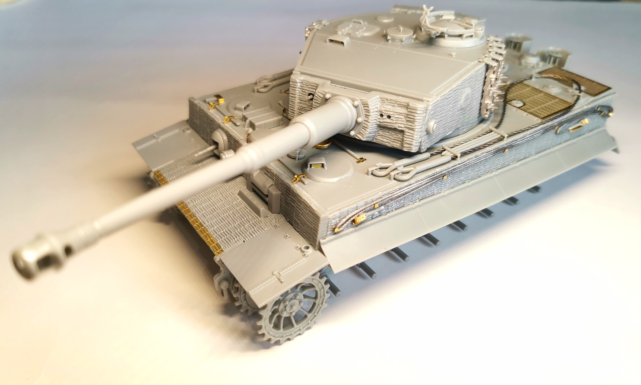 German heavy tank Pz.Kpfw.VI Ausf.E Tiger, 1:35, Dragon - My, Stand modeling, The Second World War, Tiger, 1:35, The Dragon, Tanks, Longpost