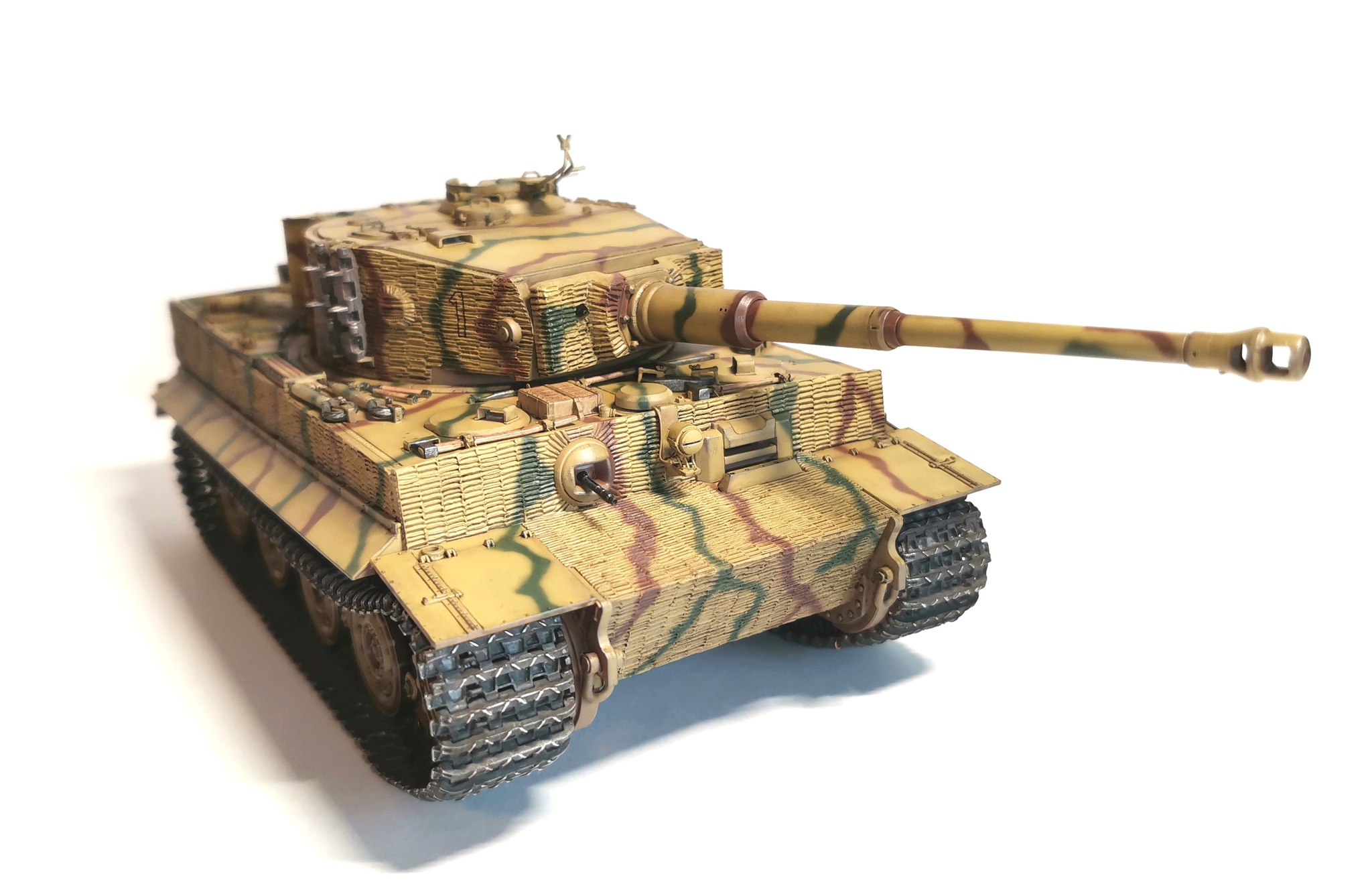 German heavy tank Pz.Kpfw.VI Ausf.E Tiger, 1:35, Dragon - My, Stand modeling, The Second World War, Tiger, 1:35, The Dragon, Tanks, Longpost