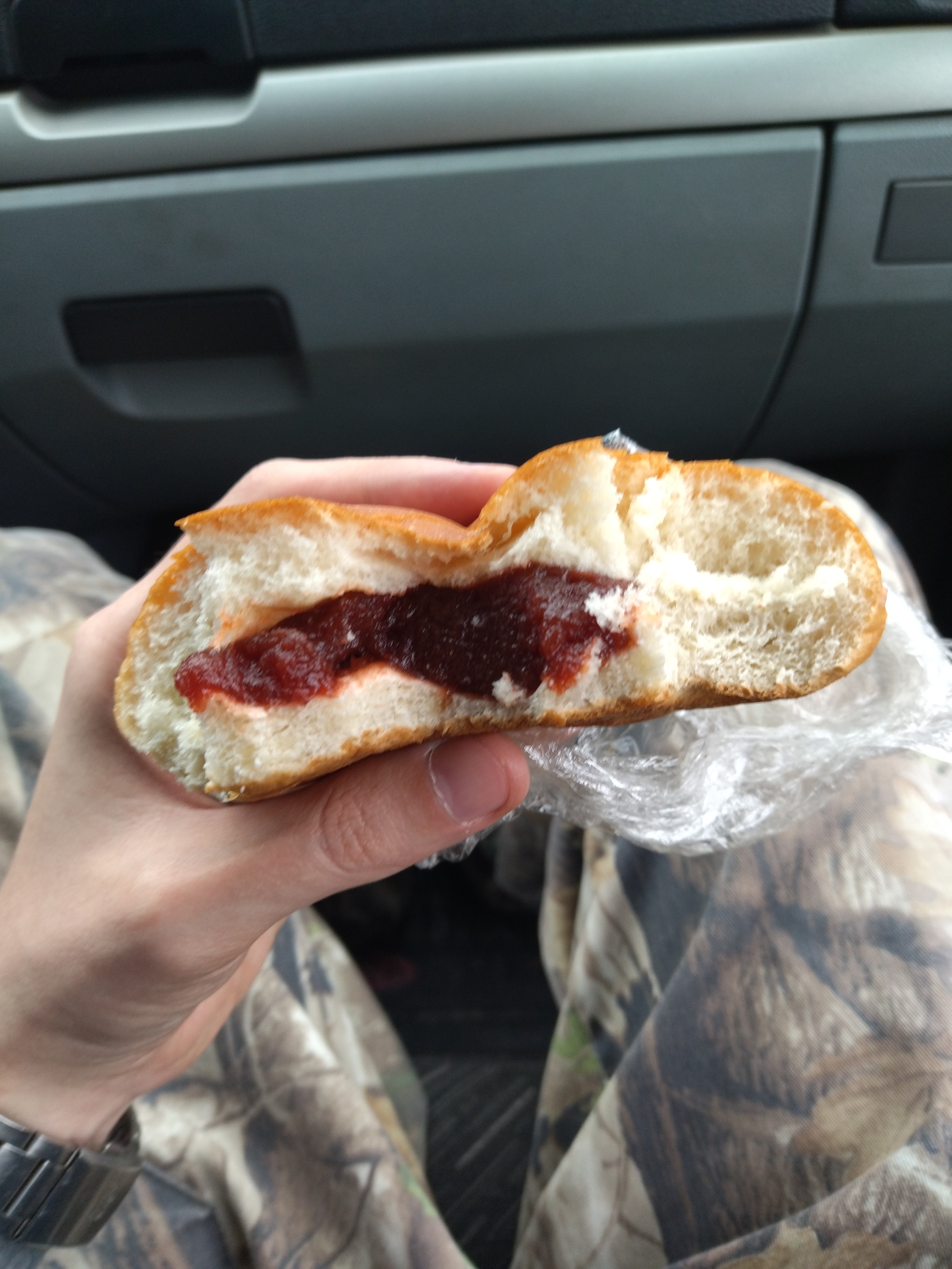 When the bun is really jammed - My, Joy, Travels, Kindness, Bun with filling, Food