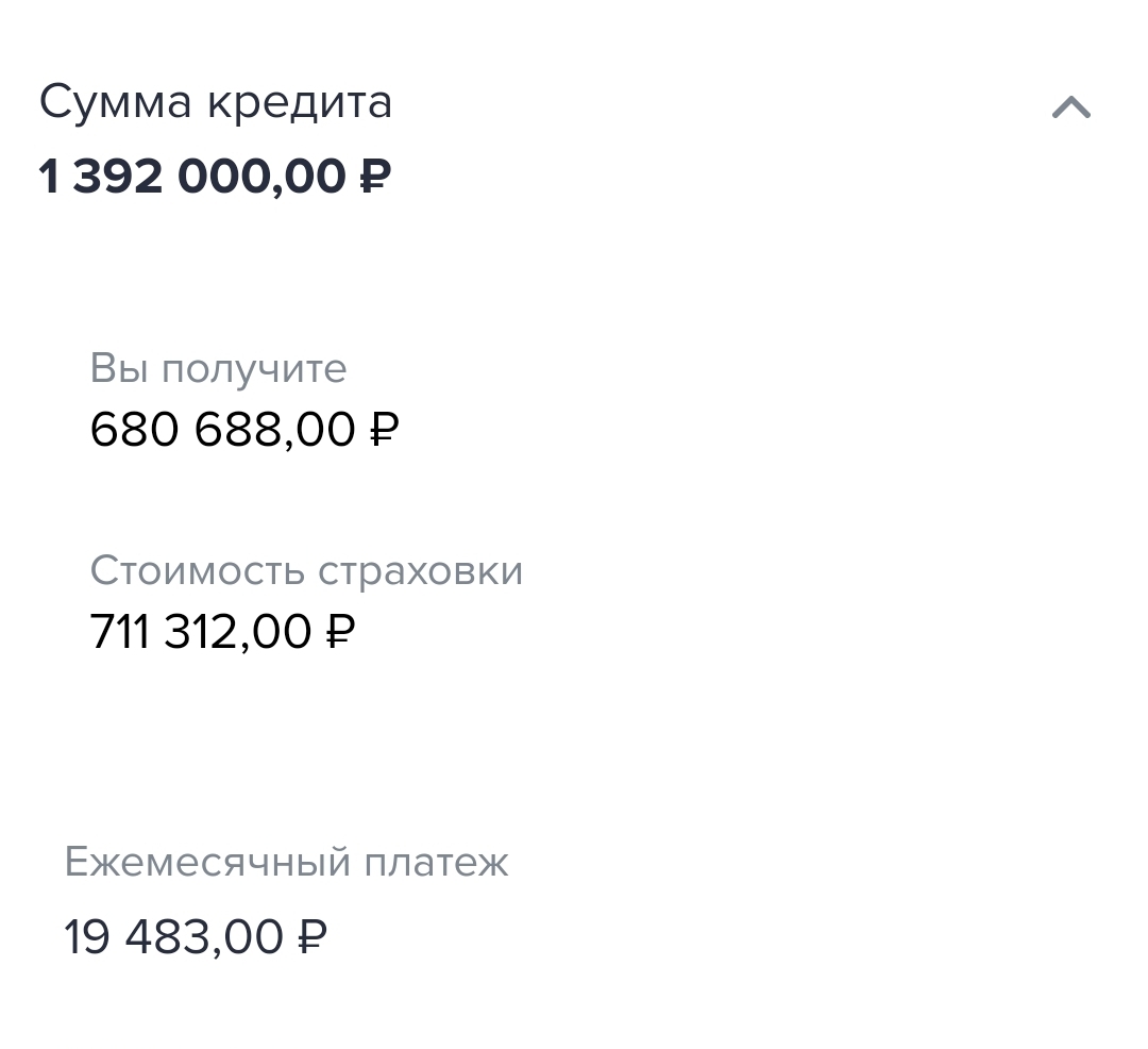 Очень выгодные условия по кредиту - Моё, Деньги, Банк, Кредит, Страховка, Скриншот