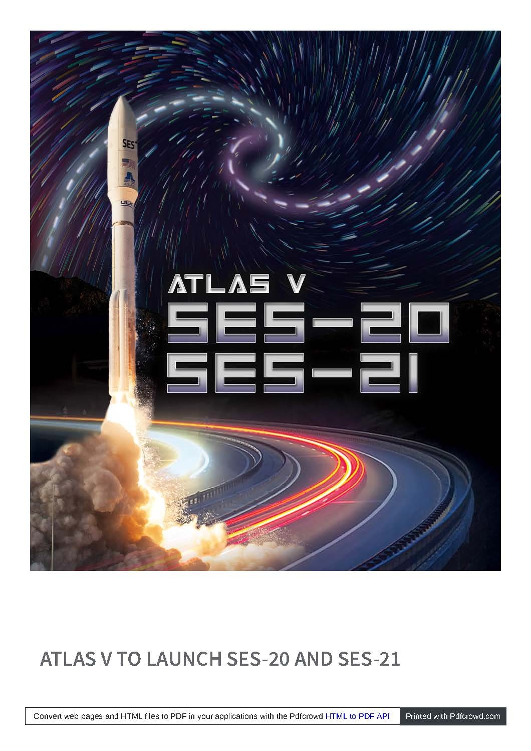 Infographic from the web to the Atlas V mission - SES 20/21 - Rocket launch, Cosmonautics, Ula, Atlas V, Space, Longpost