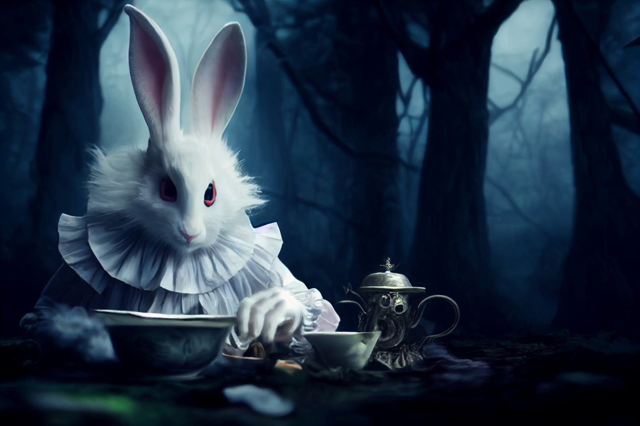 Белый кролик Алиса в стране чудес фильм