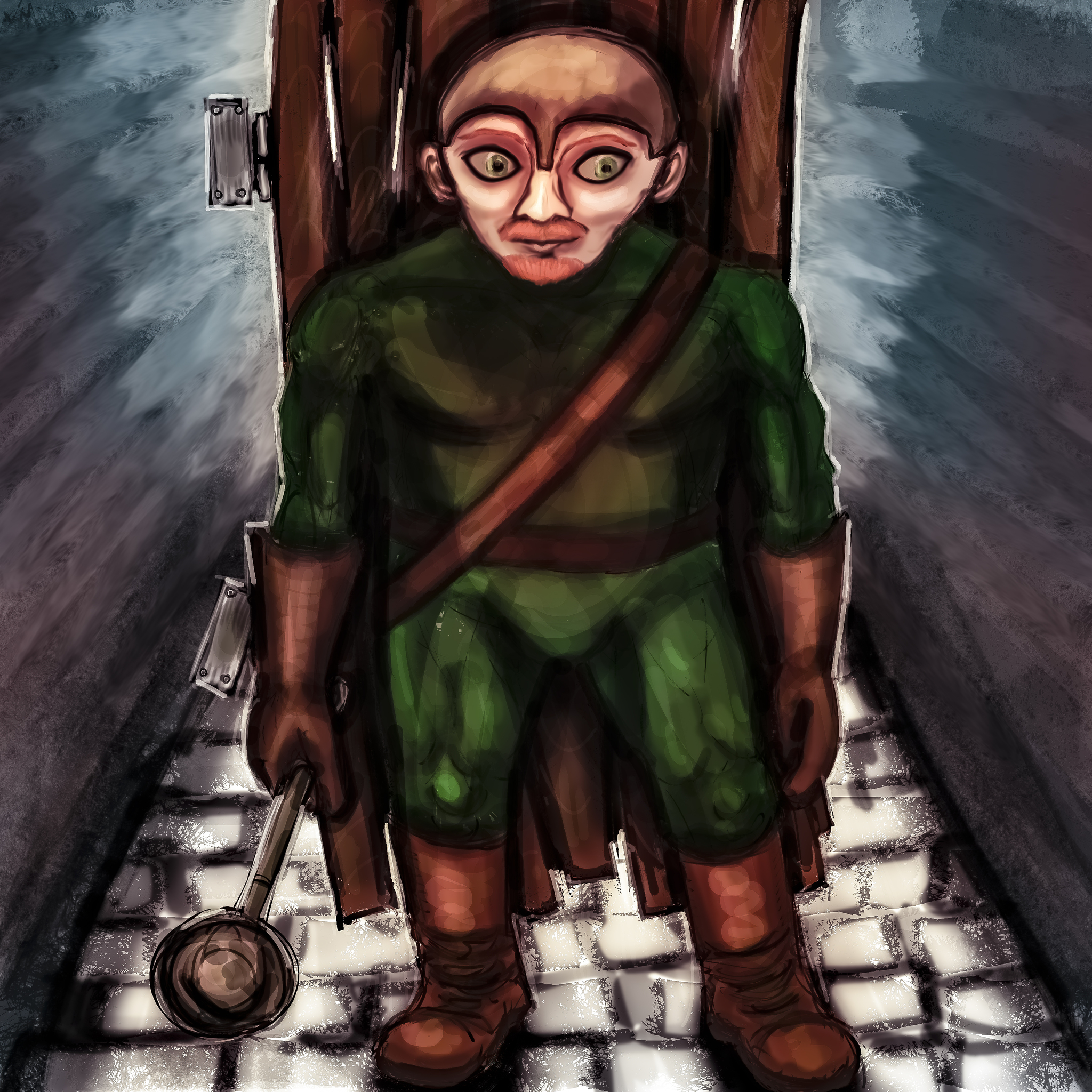 Young Dwarf - My, Drawing, Digital drawing, Герои меча и магии, Stronghold, Gnomes, Door
