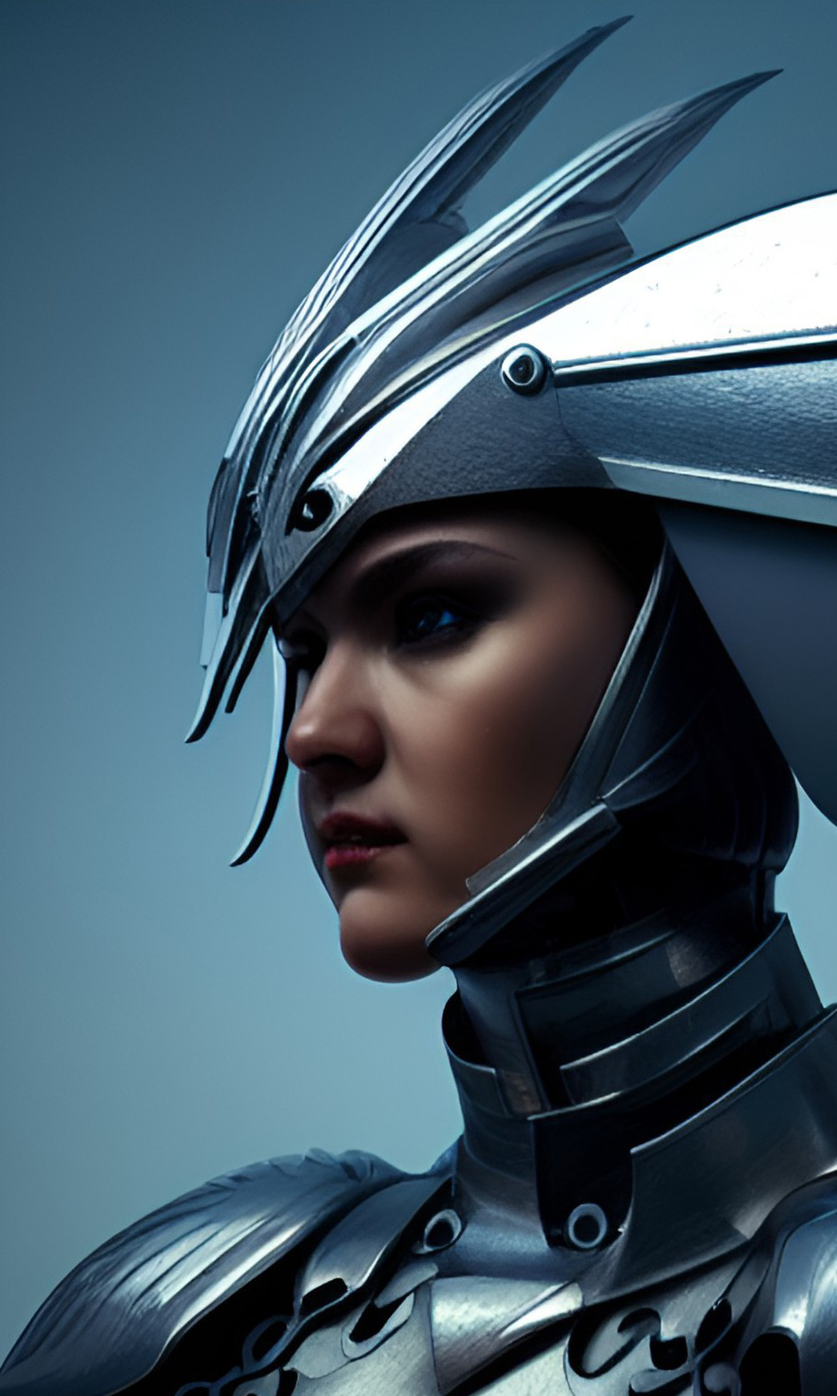 Cyber ??Valkyrie - My, Нейронные сети, 3D, Valkyrie, Armor, Armor, Midjourney, Girls