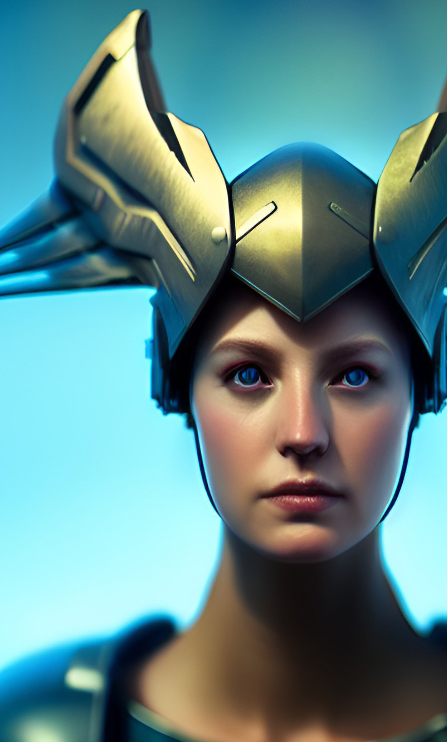 Cyber ??Valkyrie - My, Нейронные сети, 3D, Valkyrie, Armor, Armor, Midjourney, Girls