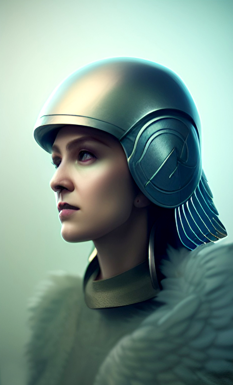 Cyber ??Valkyrie - My, Нейронные сети, 3D, Valkyrie, Armor, Armor, Midjourney, Girls