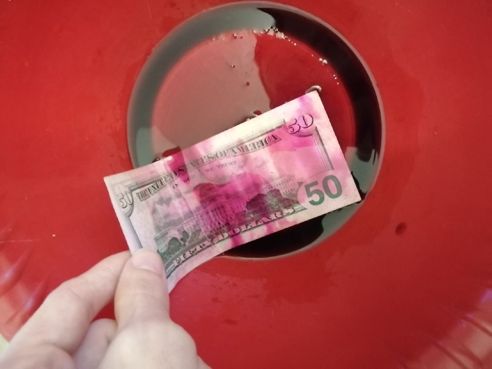 How I laundered dollars and laundered - My, Life stories, Bill, Dollars, Currency exchange, Currency, Cashier, Dollar rate, Ruble, Laundering of money, Solution, Potassium permanganate, Vinegar, Hydrogen peroxide, Zenith, Longpost