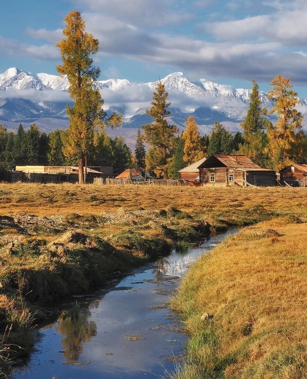 Morning in Kurai - Altai Republic, Kuray, The nature of Russia, Autumn, The mountains, The photo