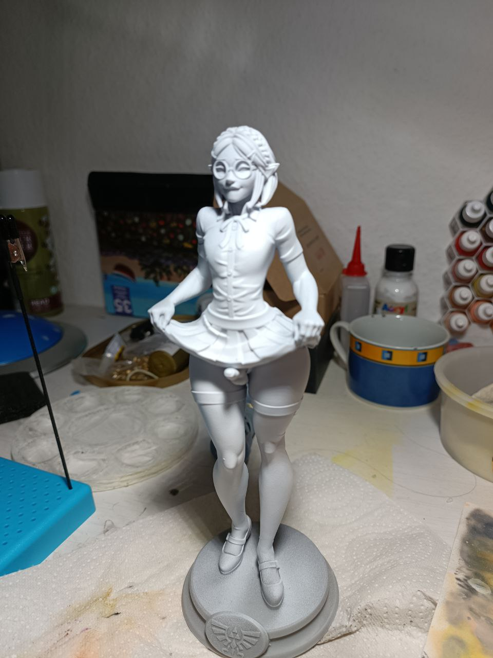 Zelda with a catch - NSFW, My, 3D печать, Painting miniatures, Figurines, The legend of zelda, Princess zelda, Its a trap!, Femboy, Longpost