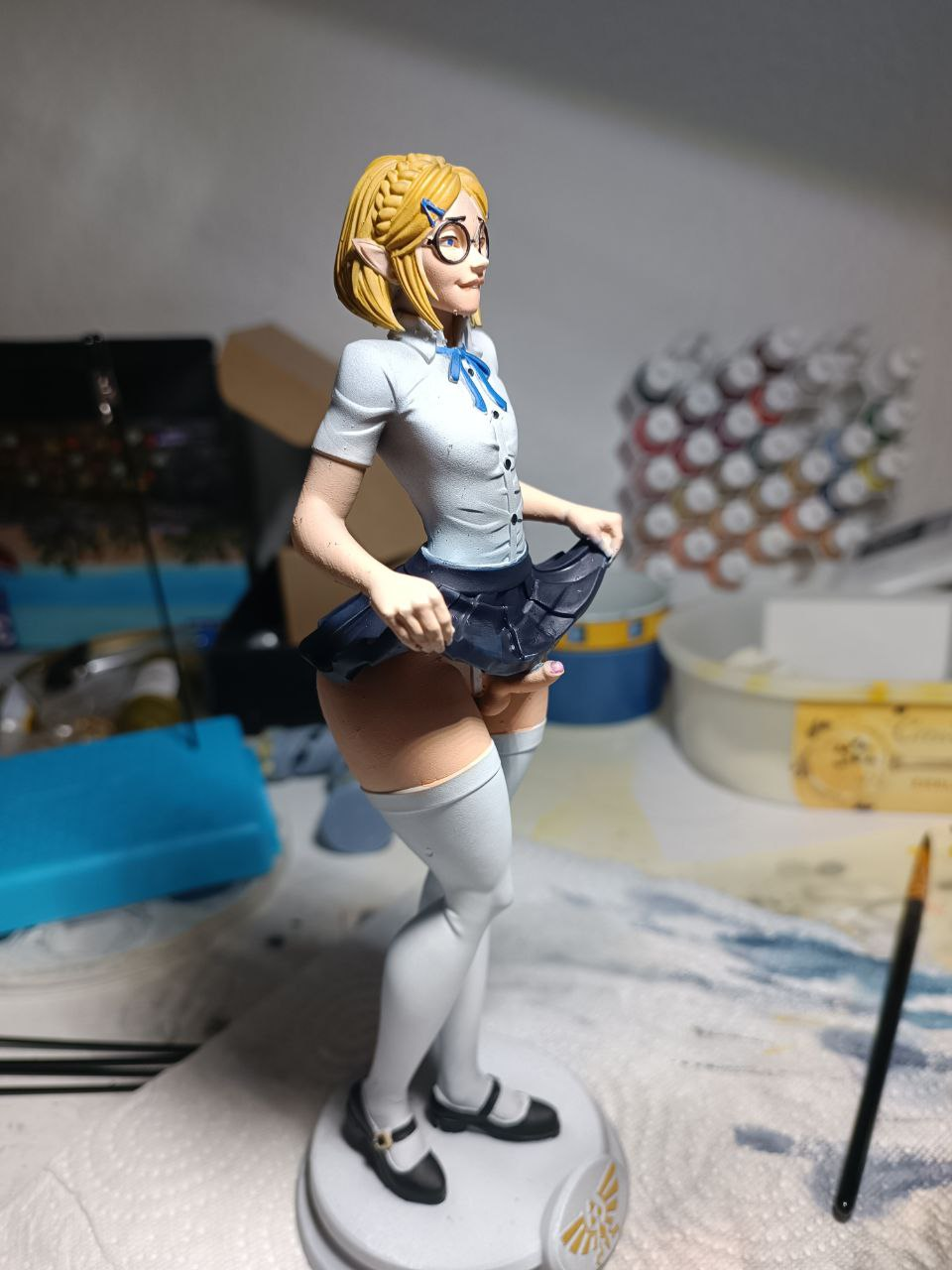 Zelda with a catch - NSFW, My, 3D печать, Painting miniatures, Figurines, The legend of zelda, Princess zelda, Its a trap!, Femboy, Longpost