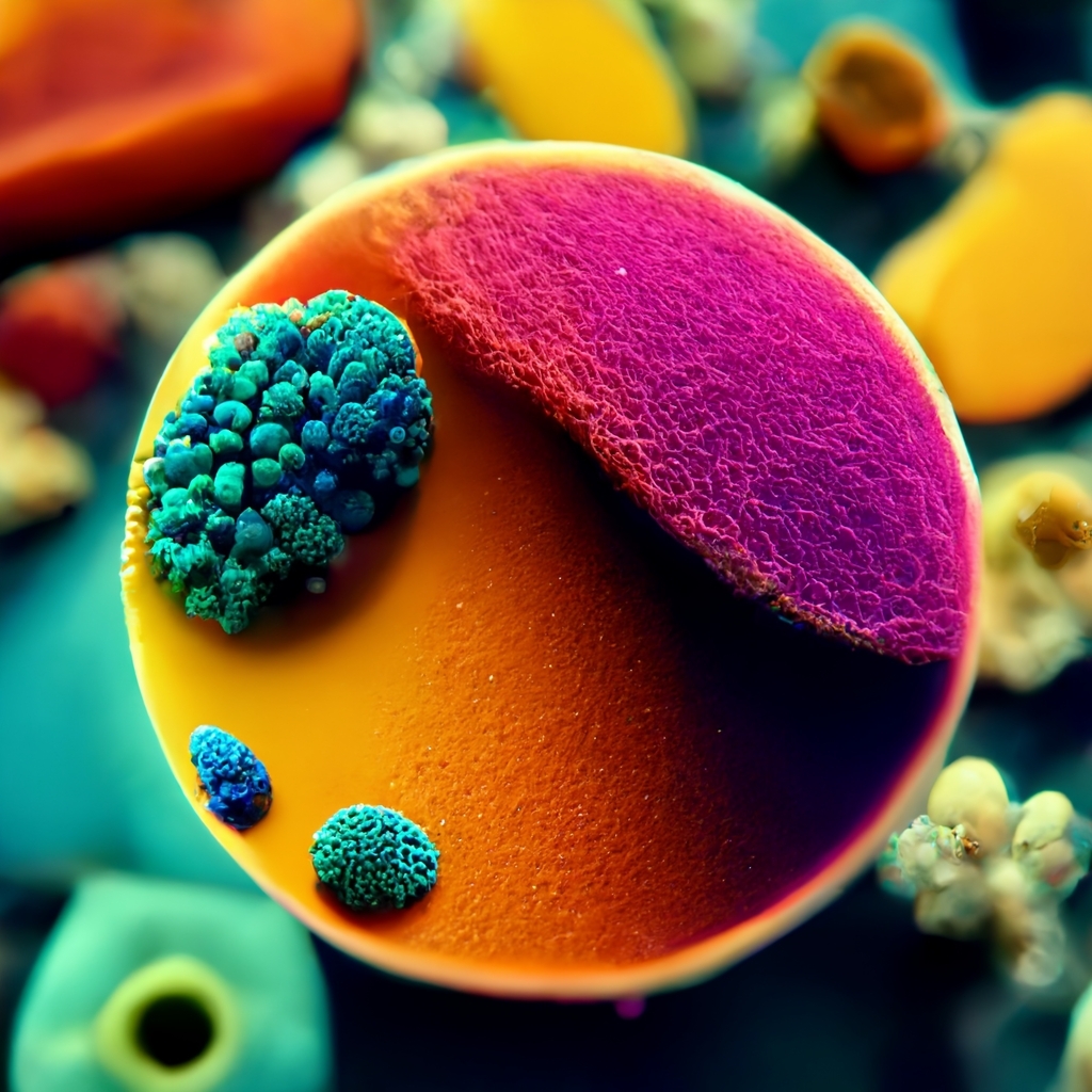 Микромир бактерий / фантазии искусственного интеллекта | Пикабу