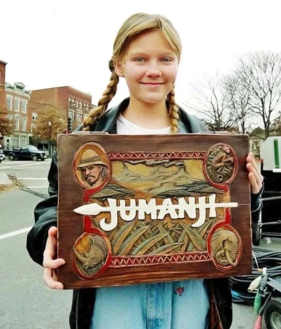 Kirsten Dunst on the set of Jumanji, 1995 - The photo, Kirsten Dunst, Jumanji, Actors and actresses, Repeat