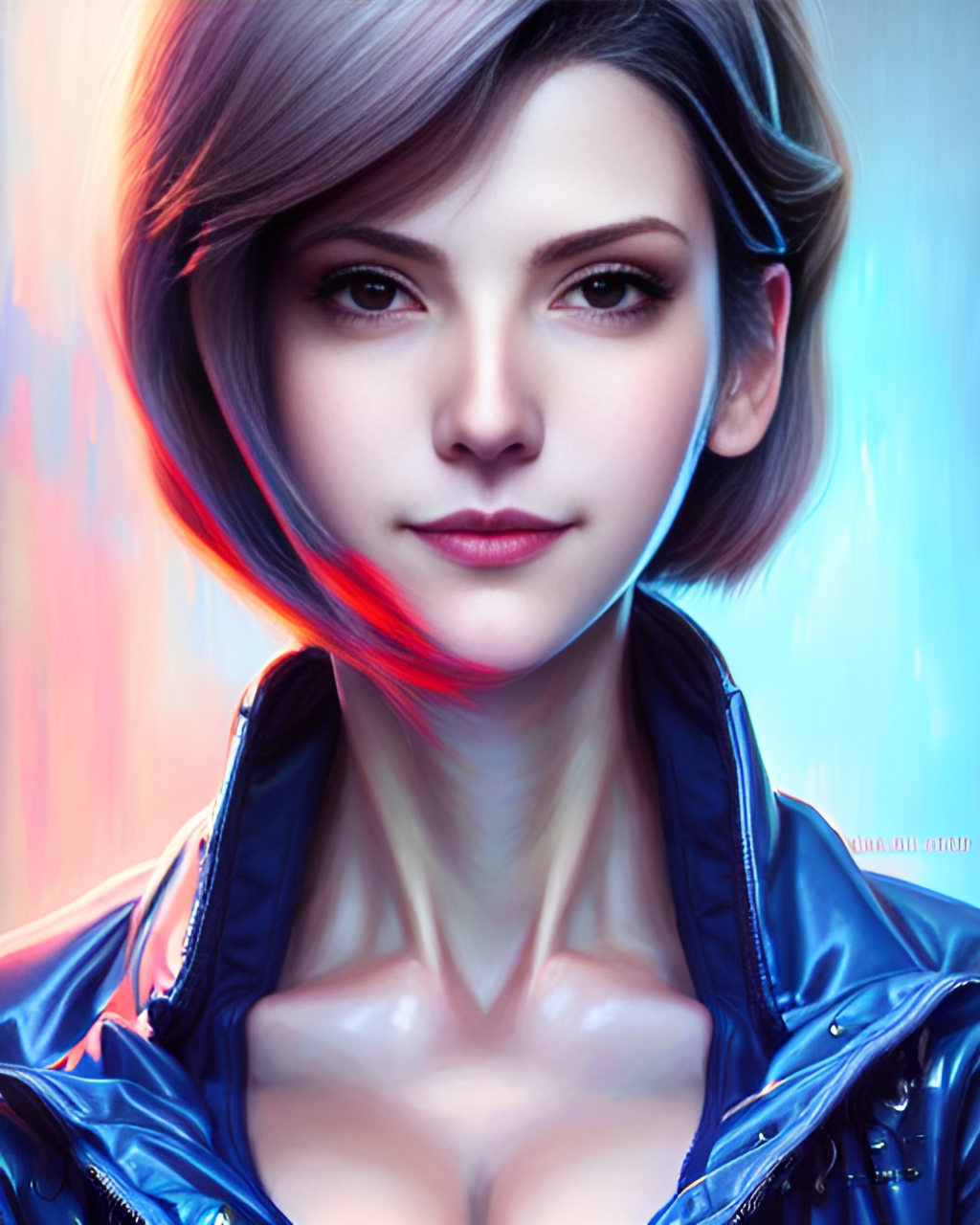 Jill Valentine and CO - Моё, Нейронные сети, Midjourney, Компьютерная графика, Сиськи, Искусственный интеллект, Цифровой рисунок, Картинки, Иллюстрации, Персонажи, Длиннопост