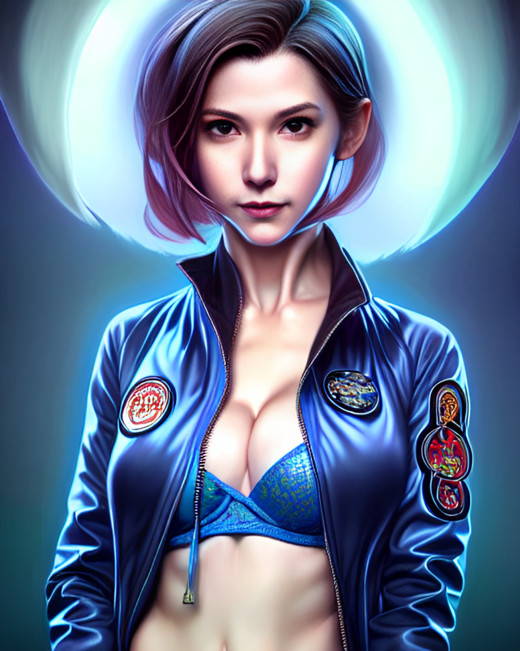 Jill Valentine and CO - Моё, Нейронные сети, Midjourney, Компьютерная графика, Сиськи, Искусственный интеллект, Цифровой рисунок, Картинки, Иллюстрации, Персонажи, Длиннопост