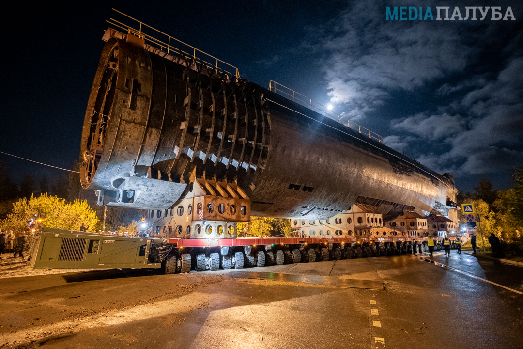 The land part of the operation to transport the nuclear submarine K-3 Leninsky Komsomol has begun - Ship, Fleet, Military equipment, Museum, Submarine