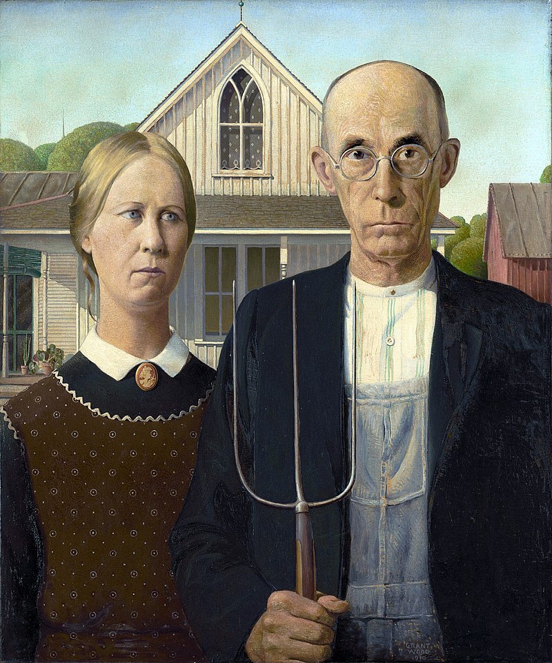 American Gothic, Grant Wood - My, Art, American gothic, Grant Wood