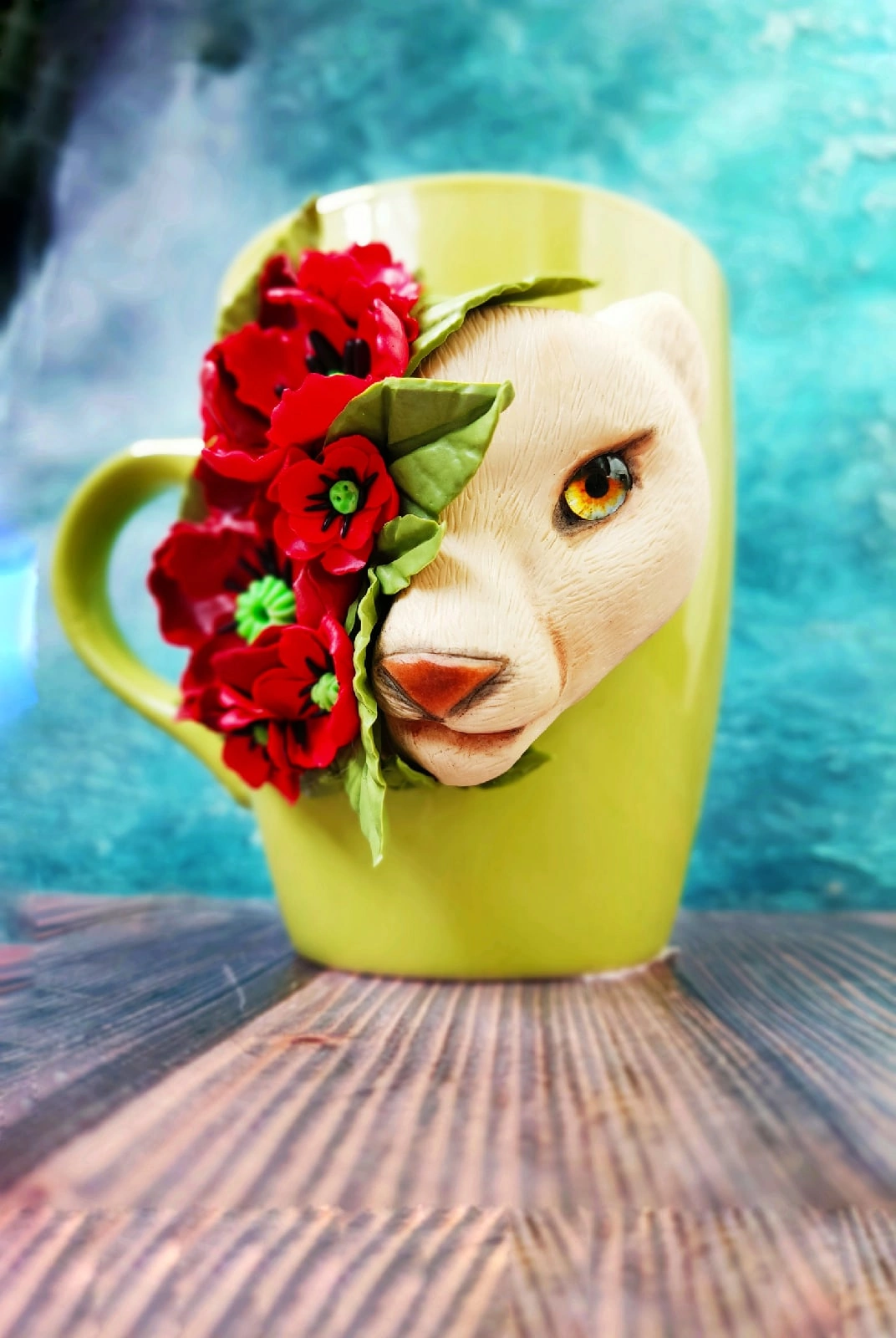 big cat - My, Cat family, Lioness, Polymer clay, Handmade, Longpost