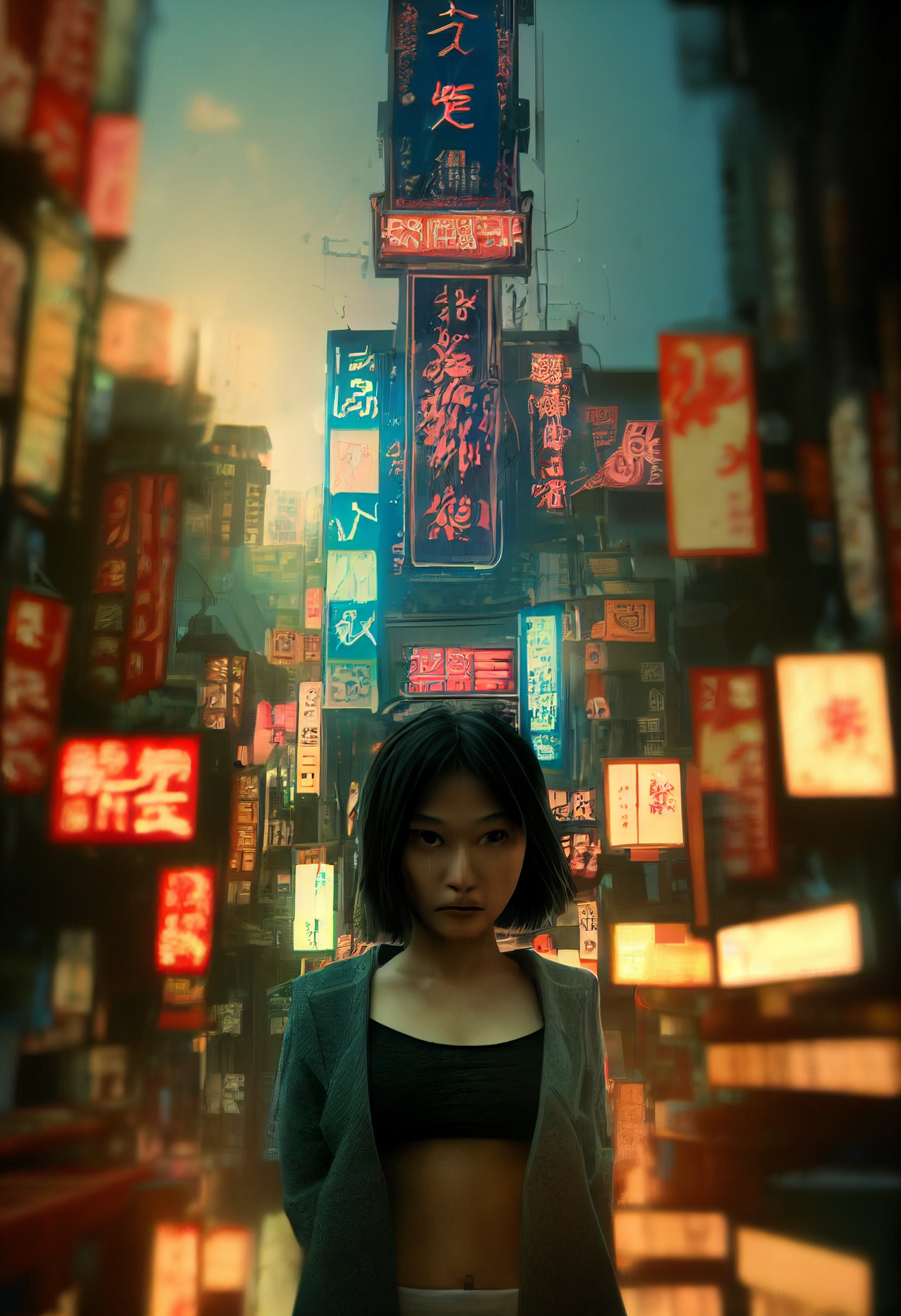 Land of the Rising Sun through the eyes of a neural network - Art, Нейронные сети, Computer graphics, Midjourney, Geisha, Japan, Cyberpunk, Drawing, Japanese, Longpost