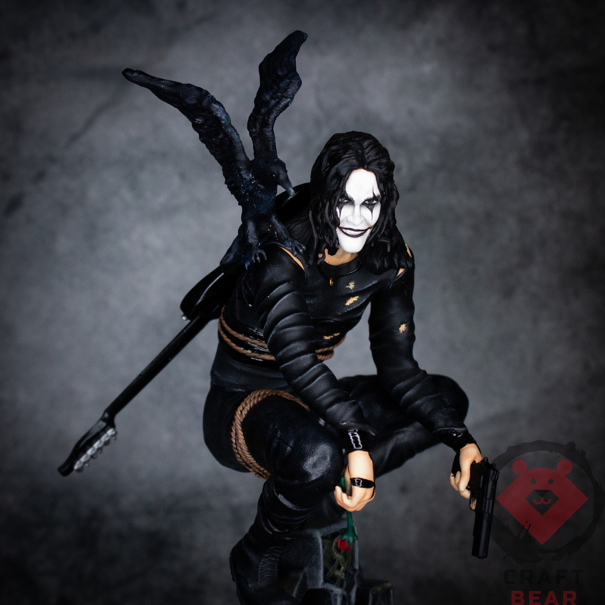 The Crow - Моё, Фигурки, Миниатюра, Покраска миниатюр, 3D печать, Ворон, Брендон Ли, The Crow, 3D принтер, Масштабная модель, Коллекция, Фильмы, Комиксы, Длиннопост