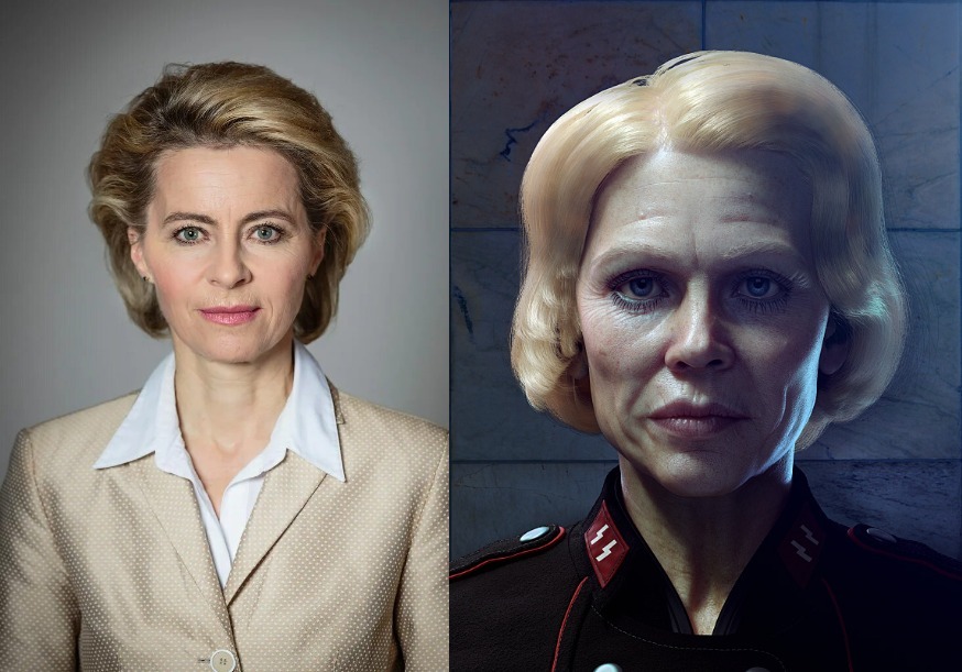 Everyone thought .. who does she look like - My, Ursula von der Leyen, Wolfenstein, European Union, Similarity, Special operation, Politics