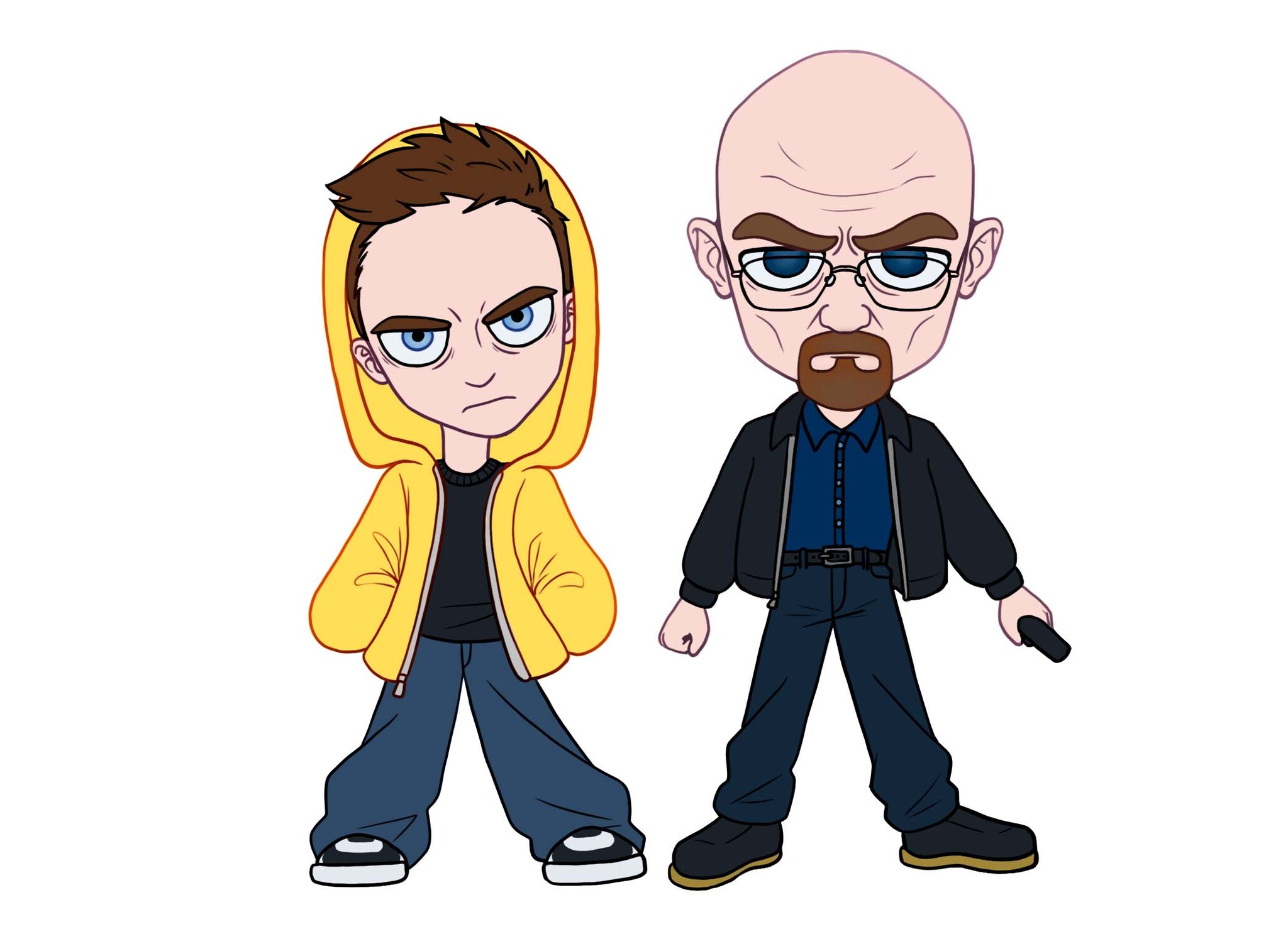 Breaking Bad чиби - Моё, Breaking Bad, Цифровой рисунок, Арт, Иллюстрации, Творчество, Длиннопост