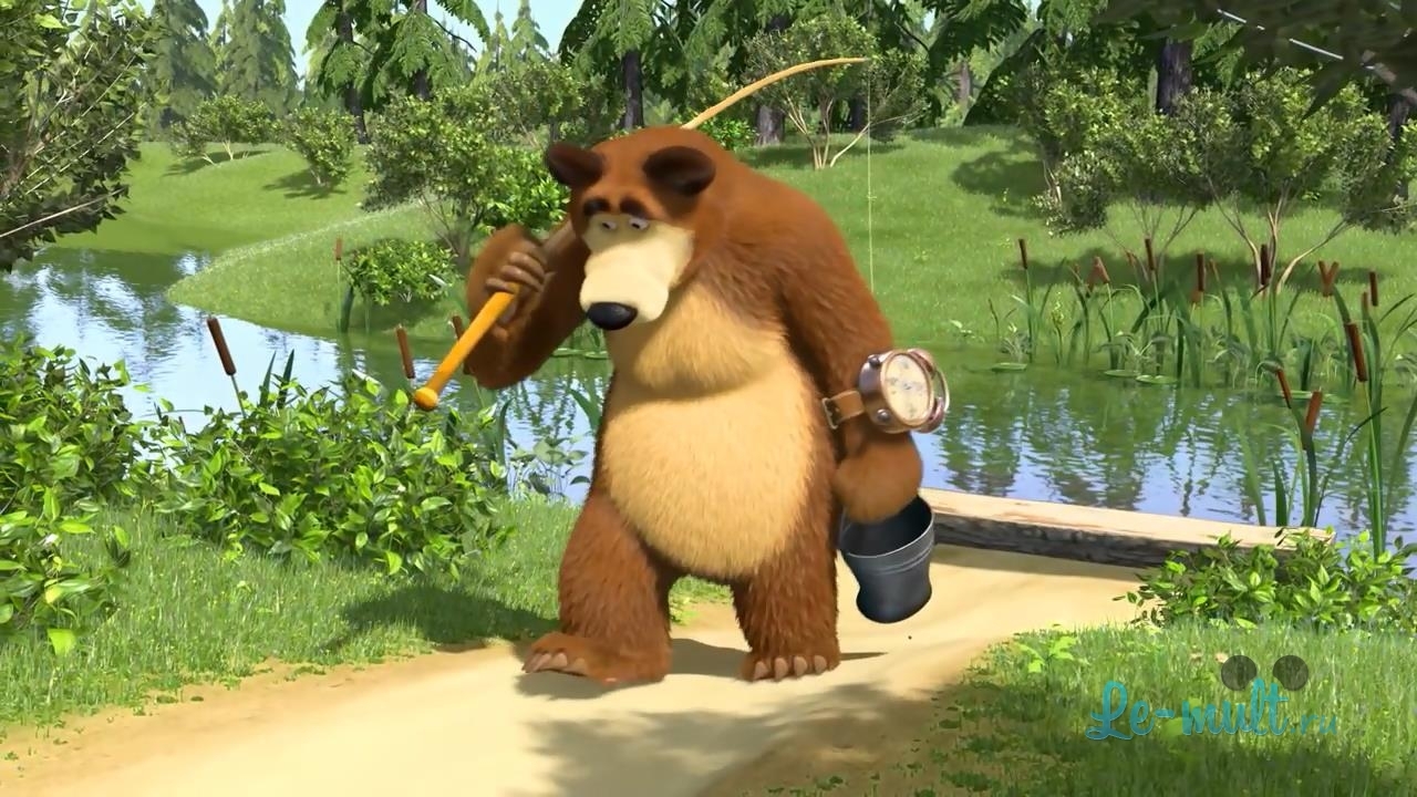 Looking for cartoon About fishing. With a bear - Looking for a cartoon, Help me find