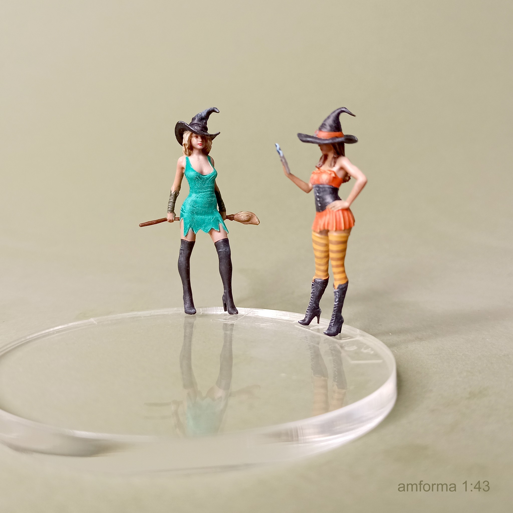 Witches - My, Miniature, Figurines, Scale model, 3D печать, Modeling, Painting miniatures, Collecting, 3D modeling, 3D, Collection, Halloween, Witches, Broom, Witch's Broom, Photopolymer printing, Longpost, Needlework without process