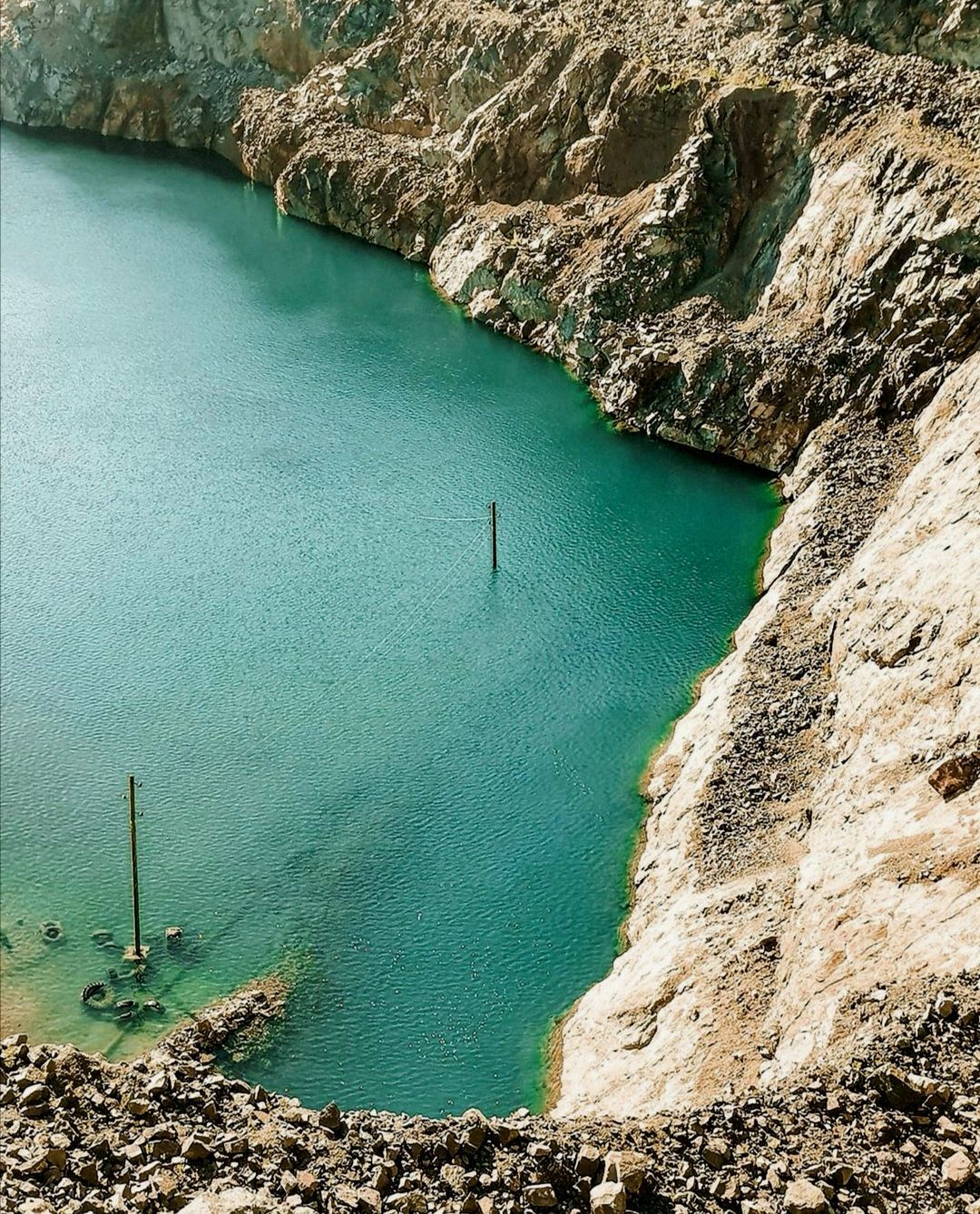 Flooded granite quarry near Vyborg - My, Career, Nature, Vyborg, Leningrad region, The photo