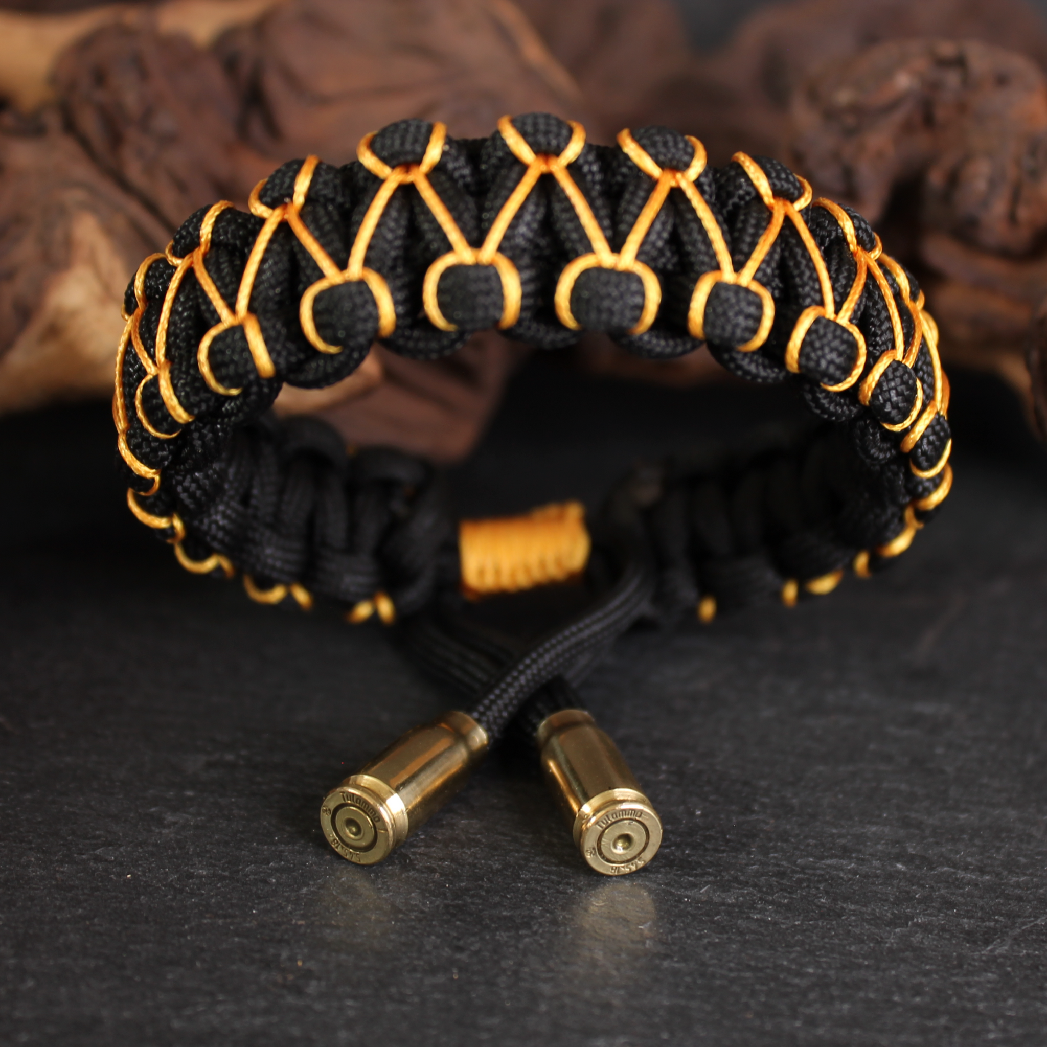 Bracelets with gun cases, part 3 - My, Handmade, Needlework without process, Hobby, With your own hands, Longpost, Accessories, Weapon casings, Decoration, Cartridges, A bracelet, Paracord, Friday tag is mine, Weaving, Caliber