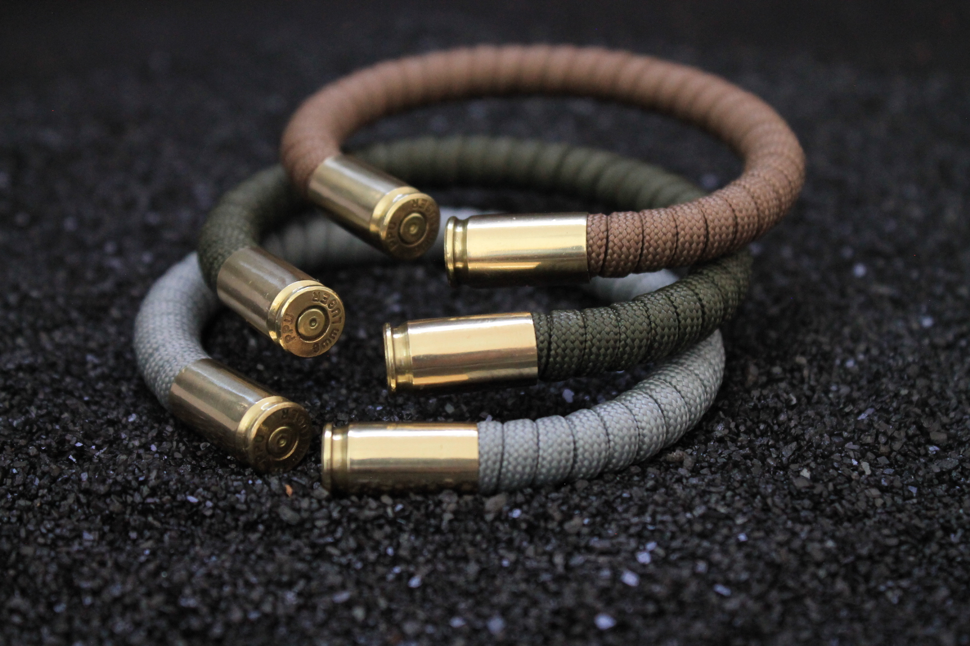 Bracelets with gun cases, part 3 - My, Handmade, Needlework without process, Hobby, With your own hands, Longpost, Accessories, Weapon casings, Decoration, Cartridges, A bracelet, Paracord, Friday tag is mine, Weaving, Caliber