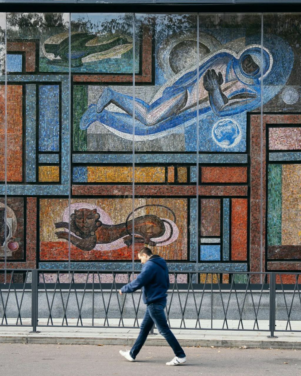 Soviet mosaics of Moscow and the region - Crossposting, Pikabu publish bot, Longpost, Moscow, Moscow region