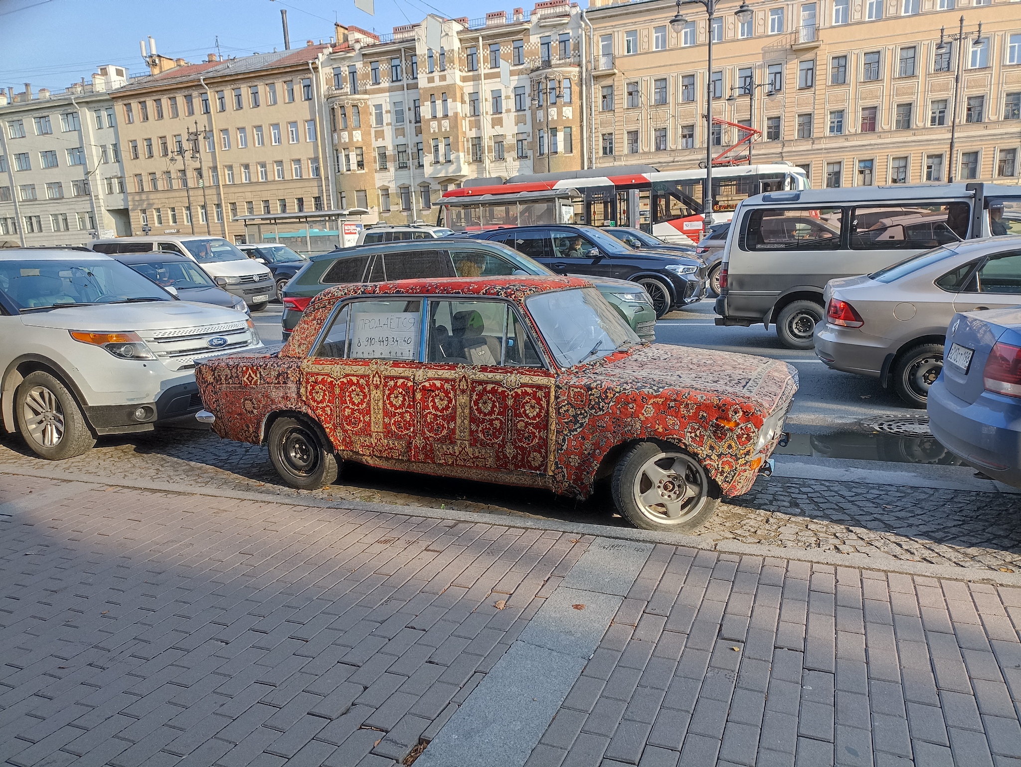 Judging by the coloring, not Aladdin - My, Flying car, Luxury, Magic carpet, Zhiguli, Collective farm tuning