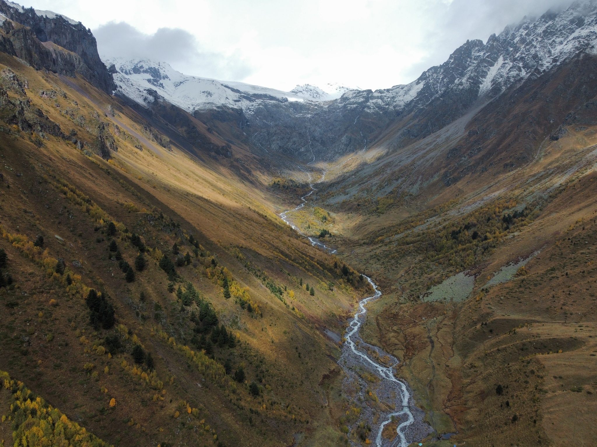 Natural beauty of the Kabardino-Balkarian Republic in October - My, The mountains, Nature, Waterfall, Aerial photography, Hiking, The nature of Russia, Longpost